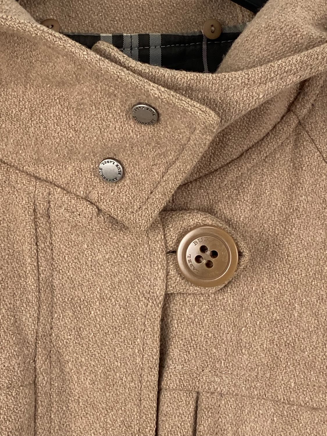 버버리 블루라벨 울 후디드 숏 코트 38 상품이미지3