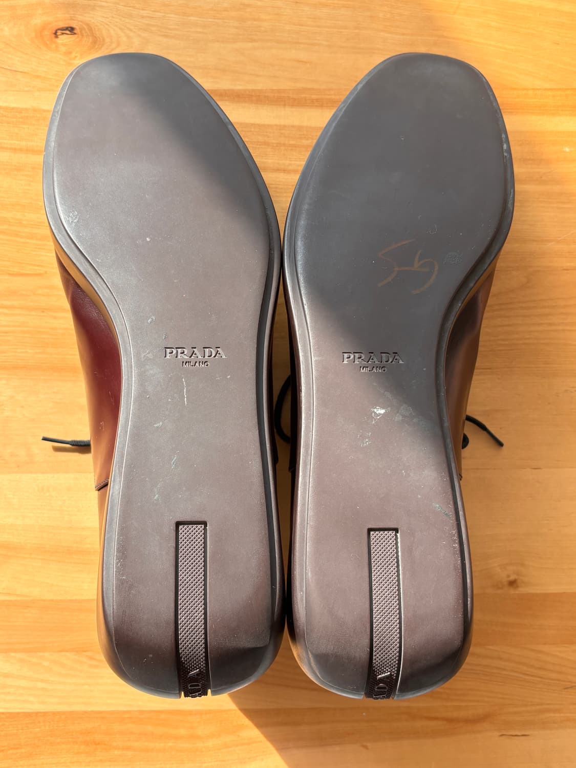 90s-00s Vintage Prada Archive Derby UK11 상품이미지5