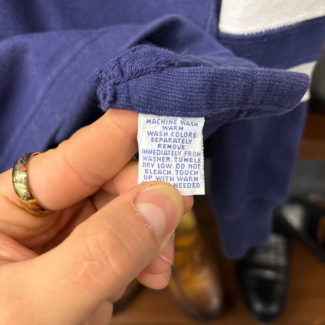 90s 폴로랄프로렌 빅 컬러블럭 플래그 포인트 럭비셔츠 N1387 상품이미지7