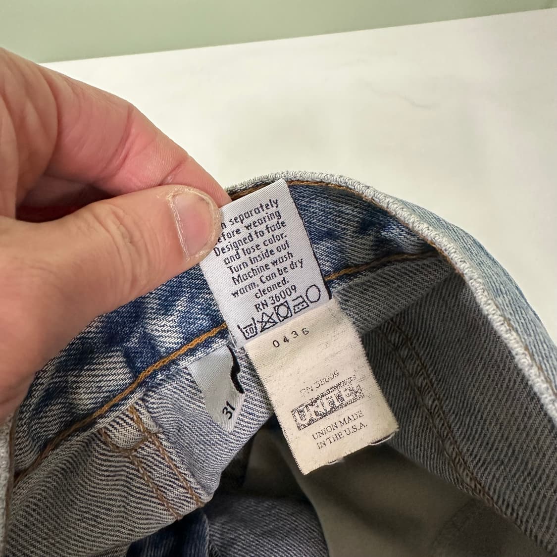 31 M 켈빈클라인 CK 레귤러핏 헤비데님 데님팬츠 상품이미지6