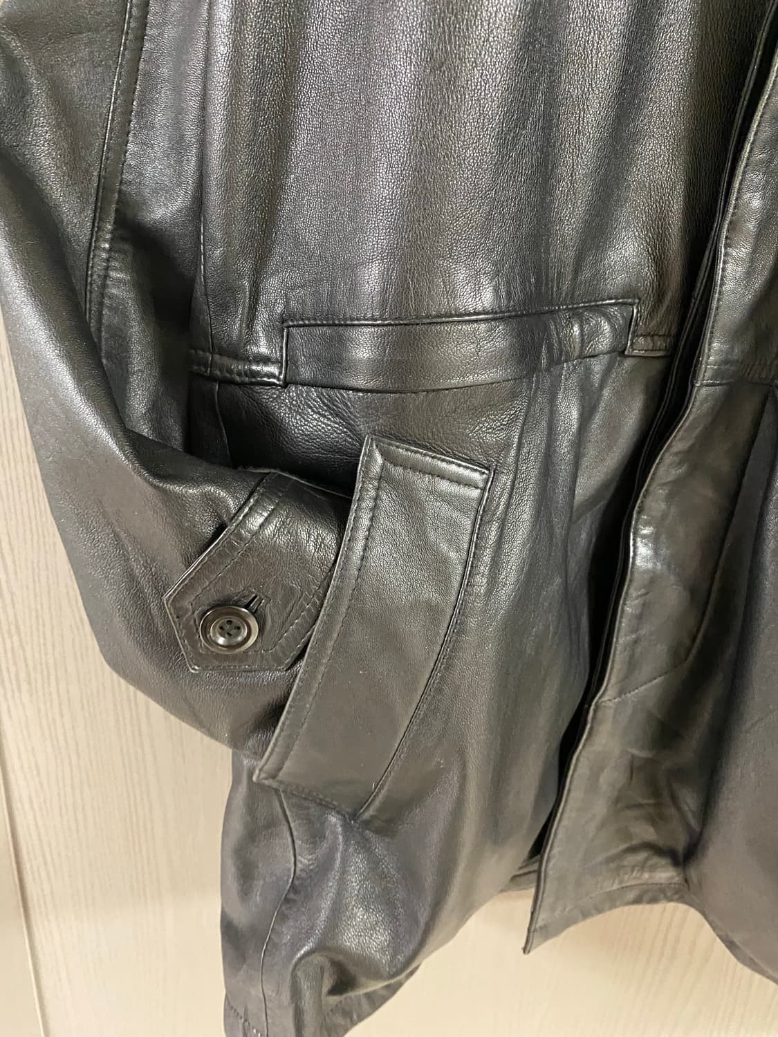 Moda italiana 블랙 양가죽 자켓 상품이미지3