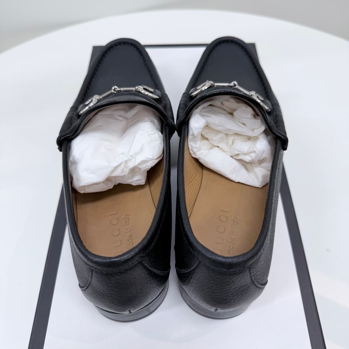 [S급/265] 구찌 홀스빗 은장 레더 로퍼 구두 블랙 상품이미지7