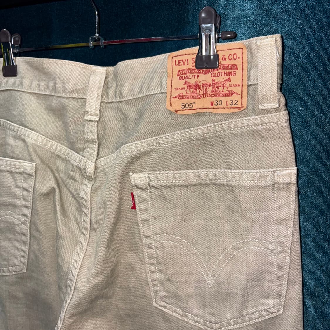 (32) 리바이스 505 베이지 데님 팬츠 상품이미지4