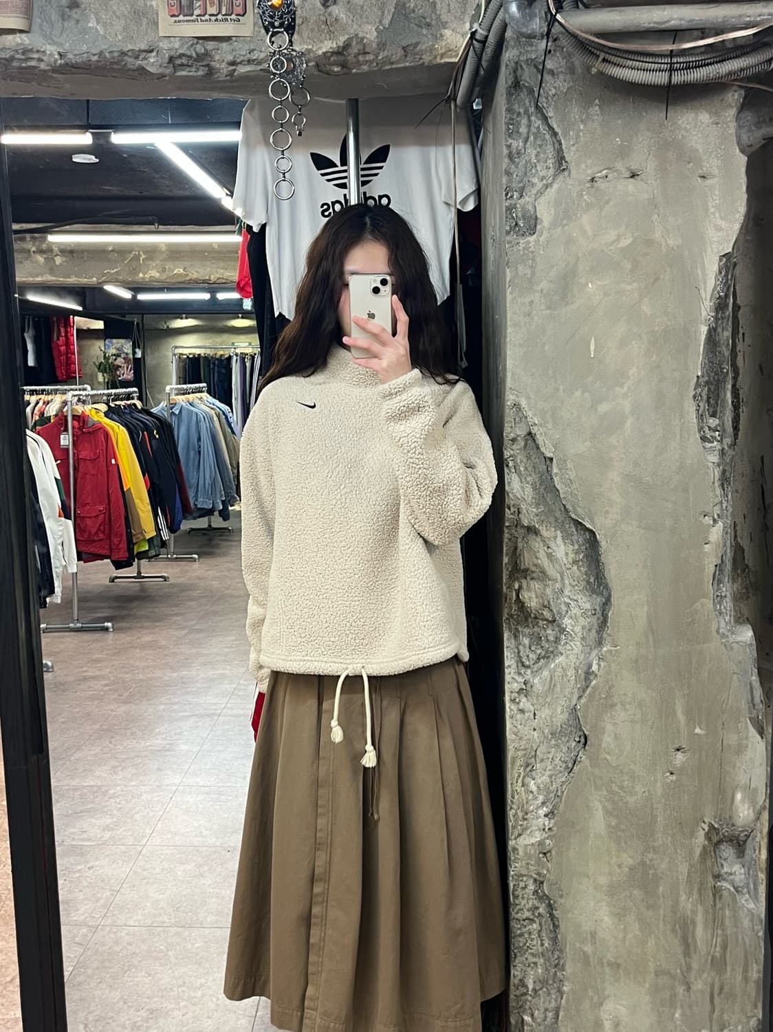 나이키 플리스 목폴라 맨투맨 베이지 S #csz2343 상품이미지2