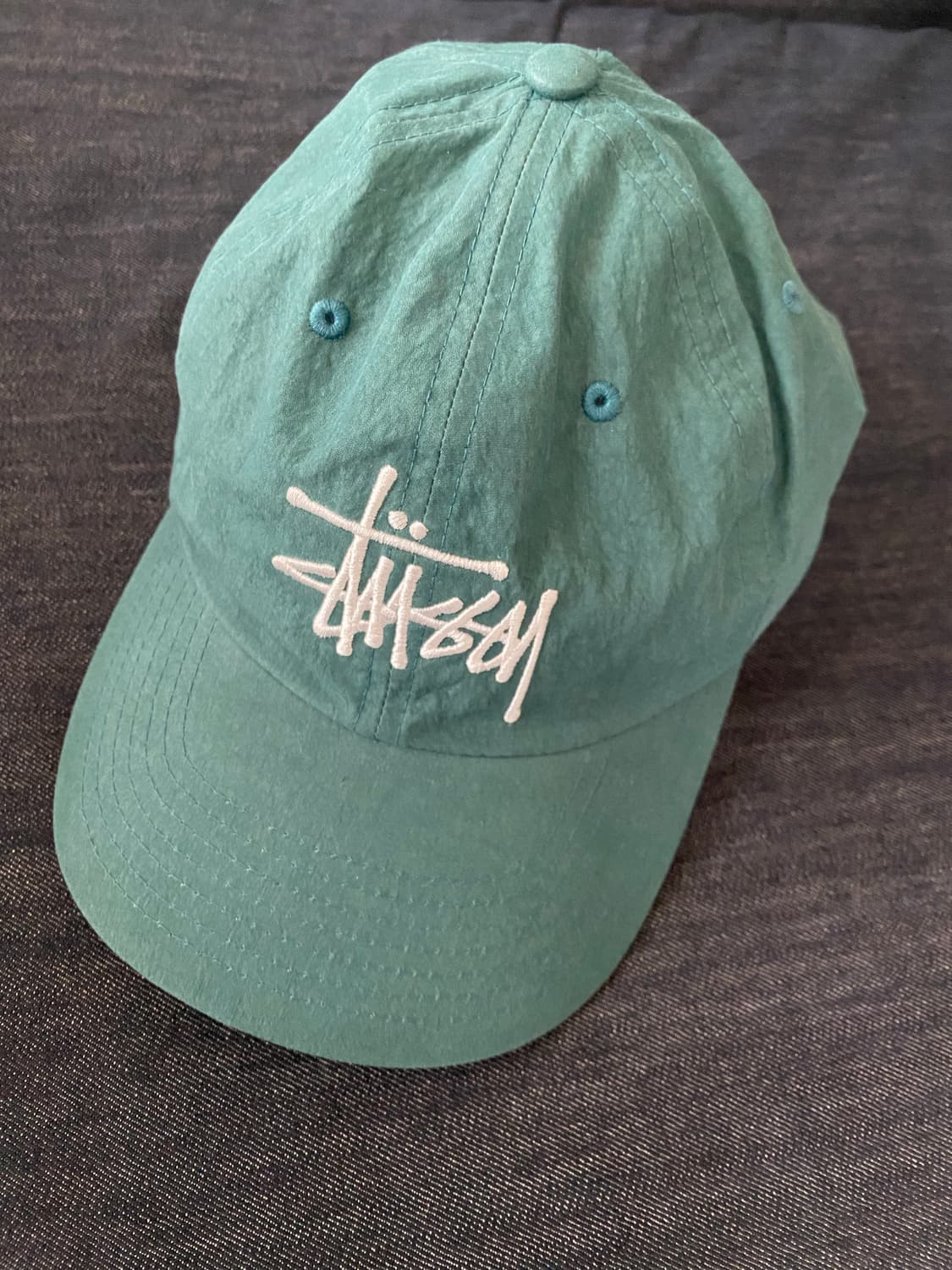 새상품)스투시 바이오워시드 로우 프로 캡 다크 틸 모자 상품이미지2