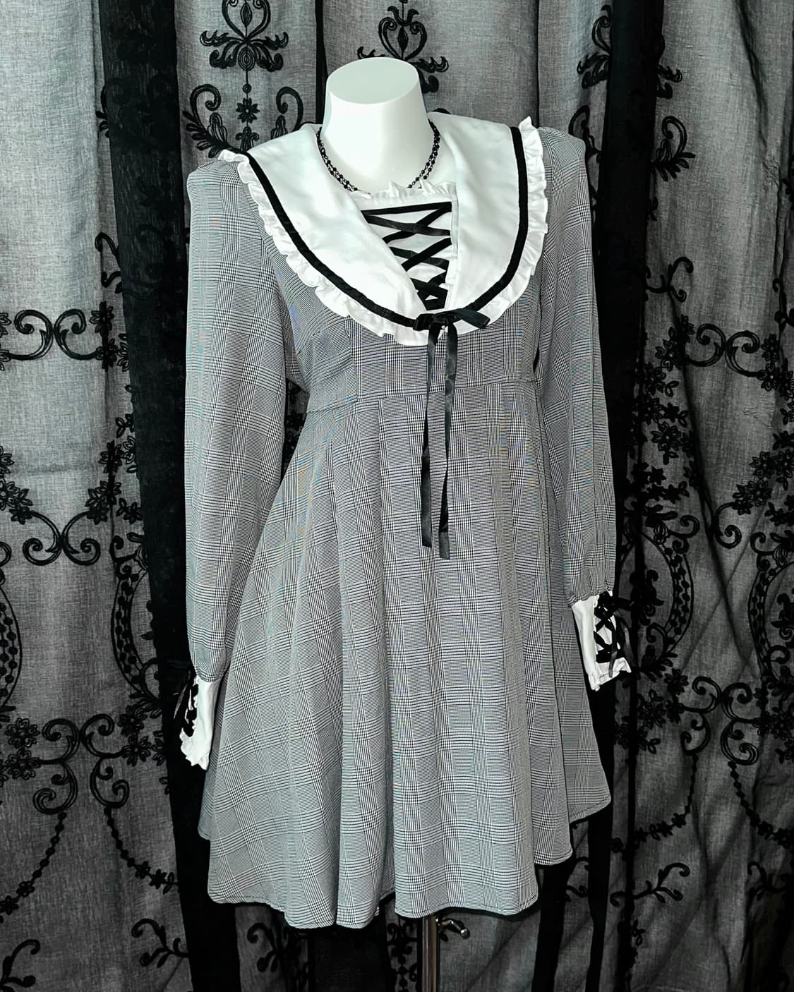 Black+White Check Dress 상품이미지1