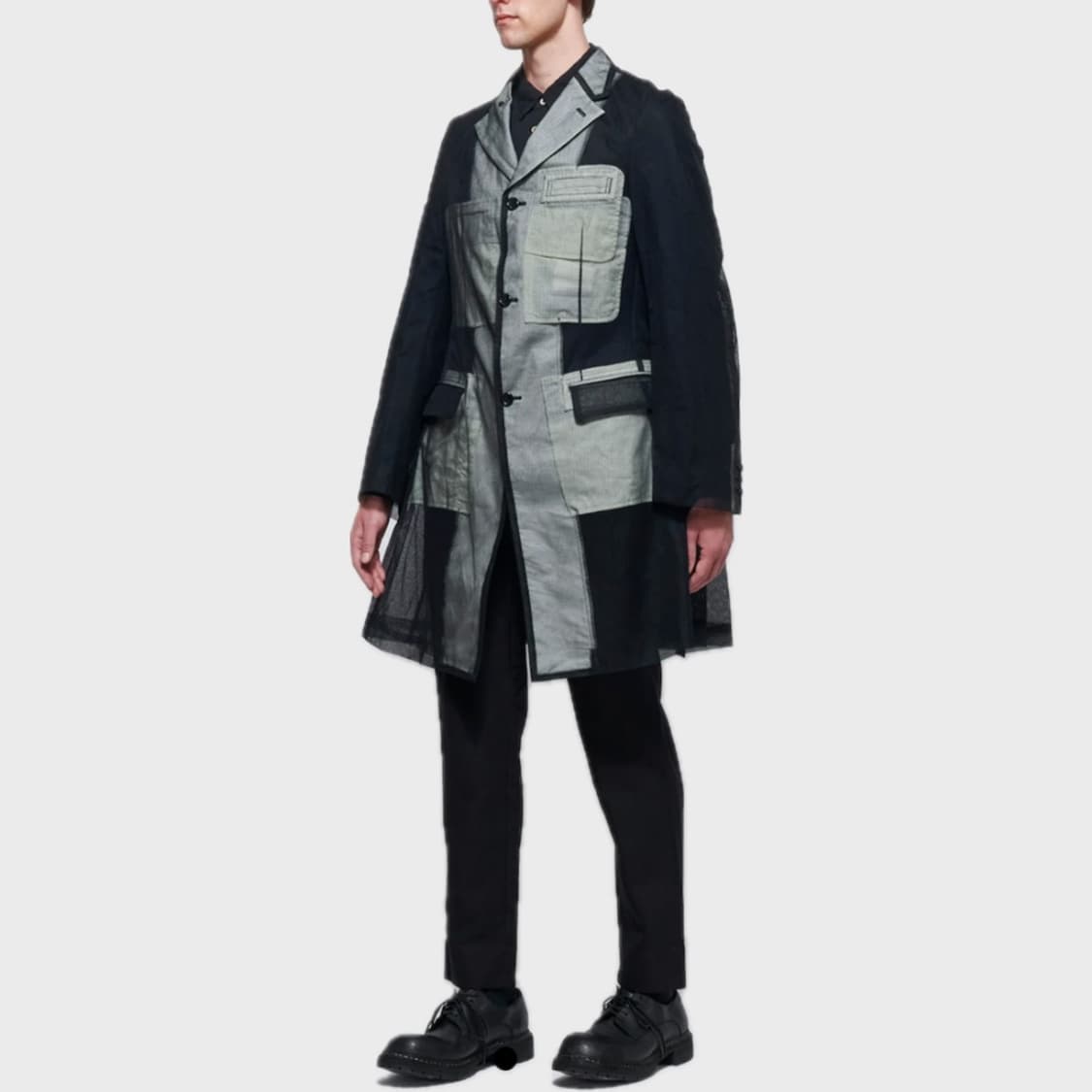 (택있음)25ss 꼼데가르송 옴므플러스 튤 자켓 m(시착 1회) 상품이미지2