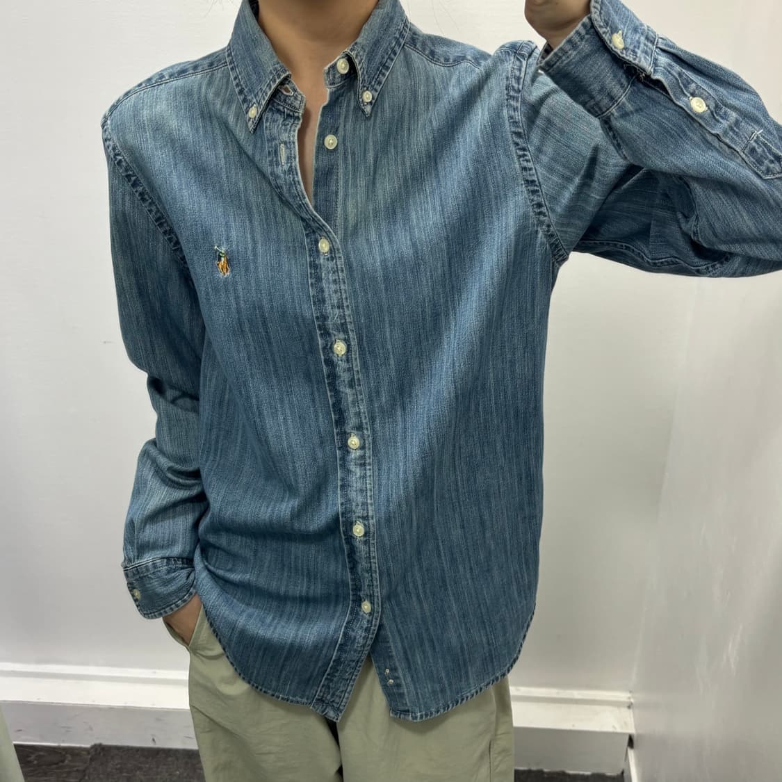 폴로 데님 셔츠 상품이미지4