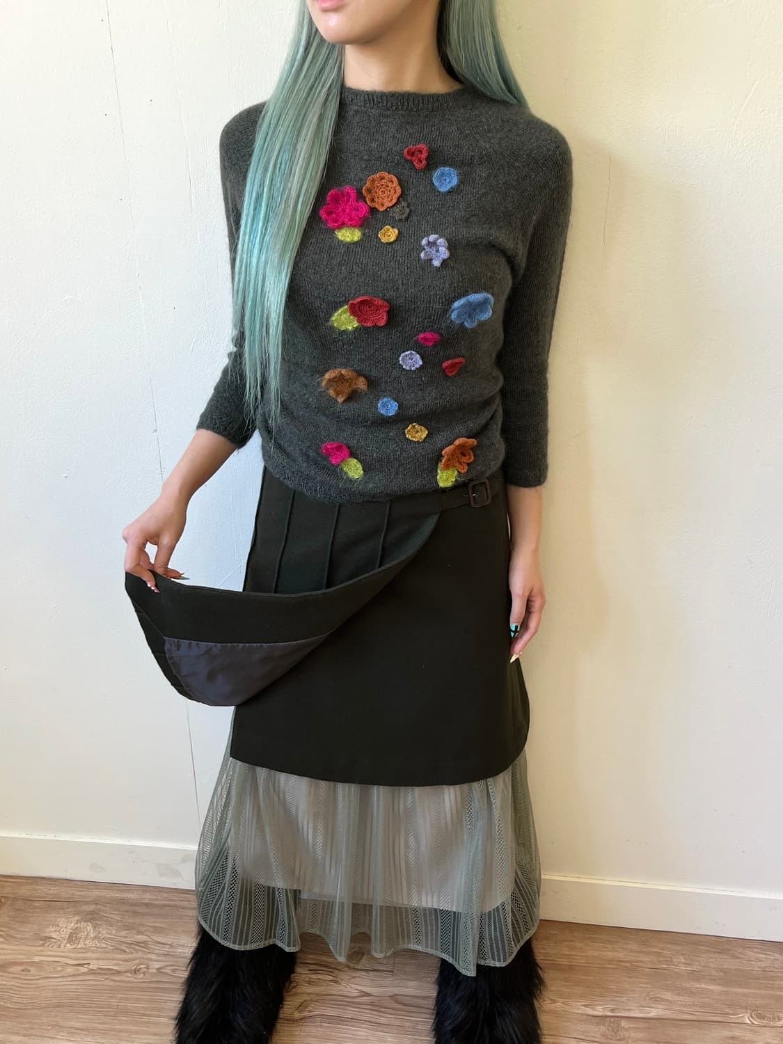 Dee Flavor 올리브 랩 스커트 상품이미지7