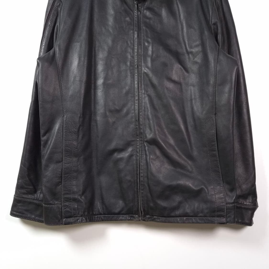 타운젠트 블랙 천연 가죽 블루종 자켓 L 상품이미지4