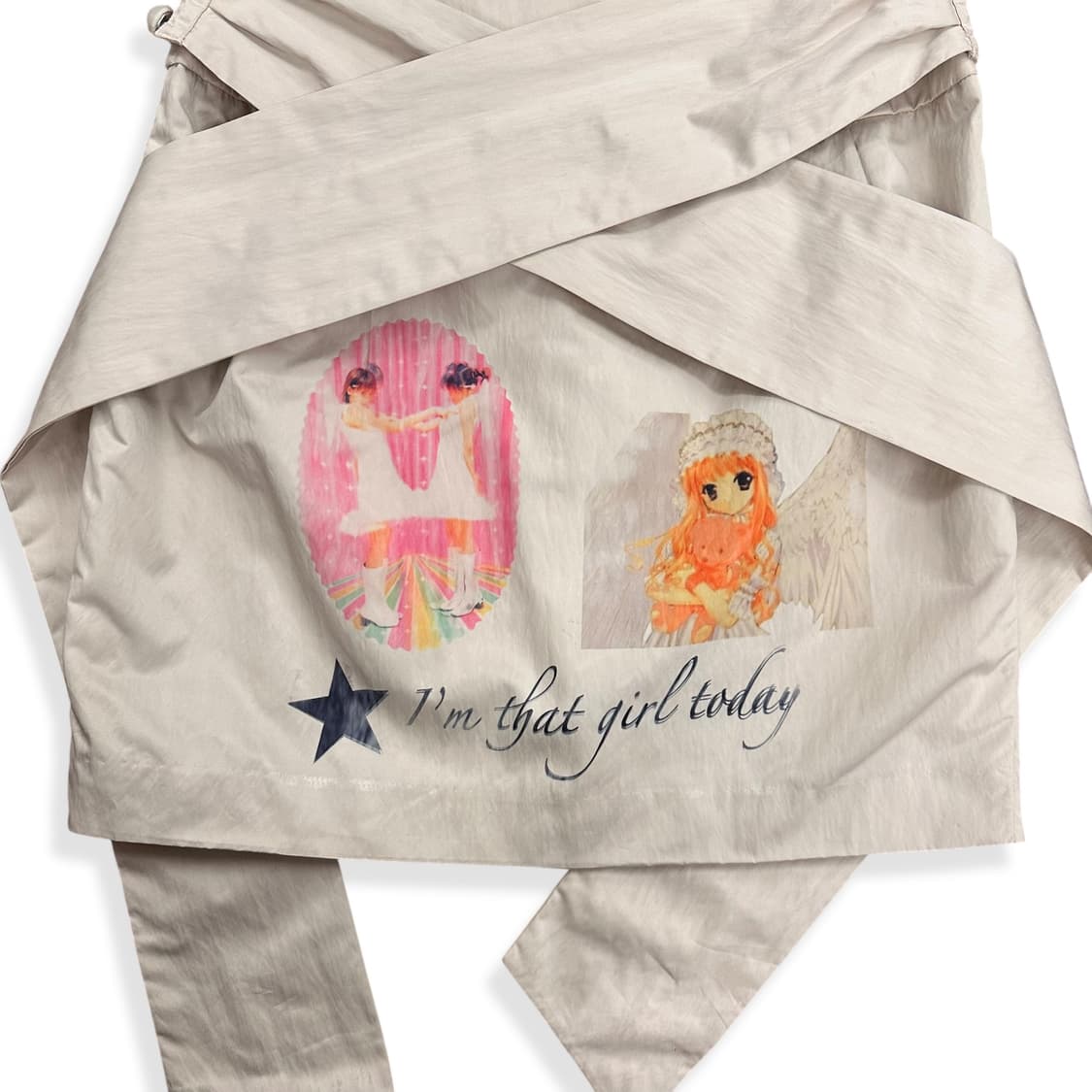 Beige Belted Midi Skirt 상품이미지5