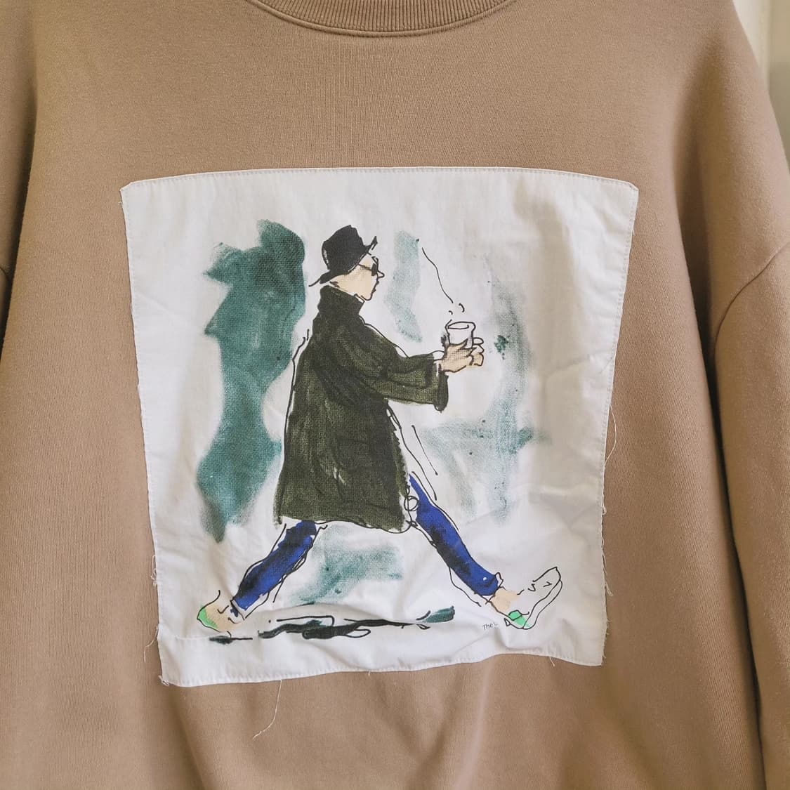 The clap 캐리커쳐 기모 맨투맨 상품이미지3