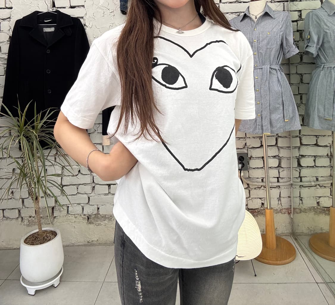 꼼데가르송 로고 반팔티 상품이미지7