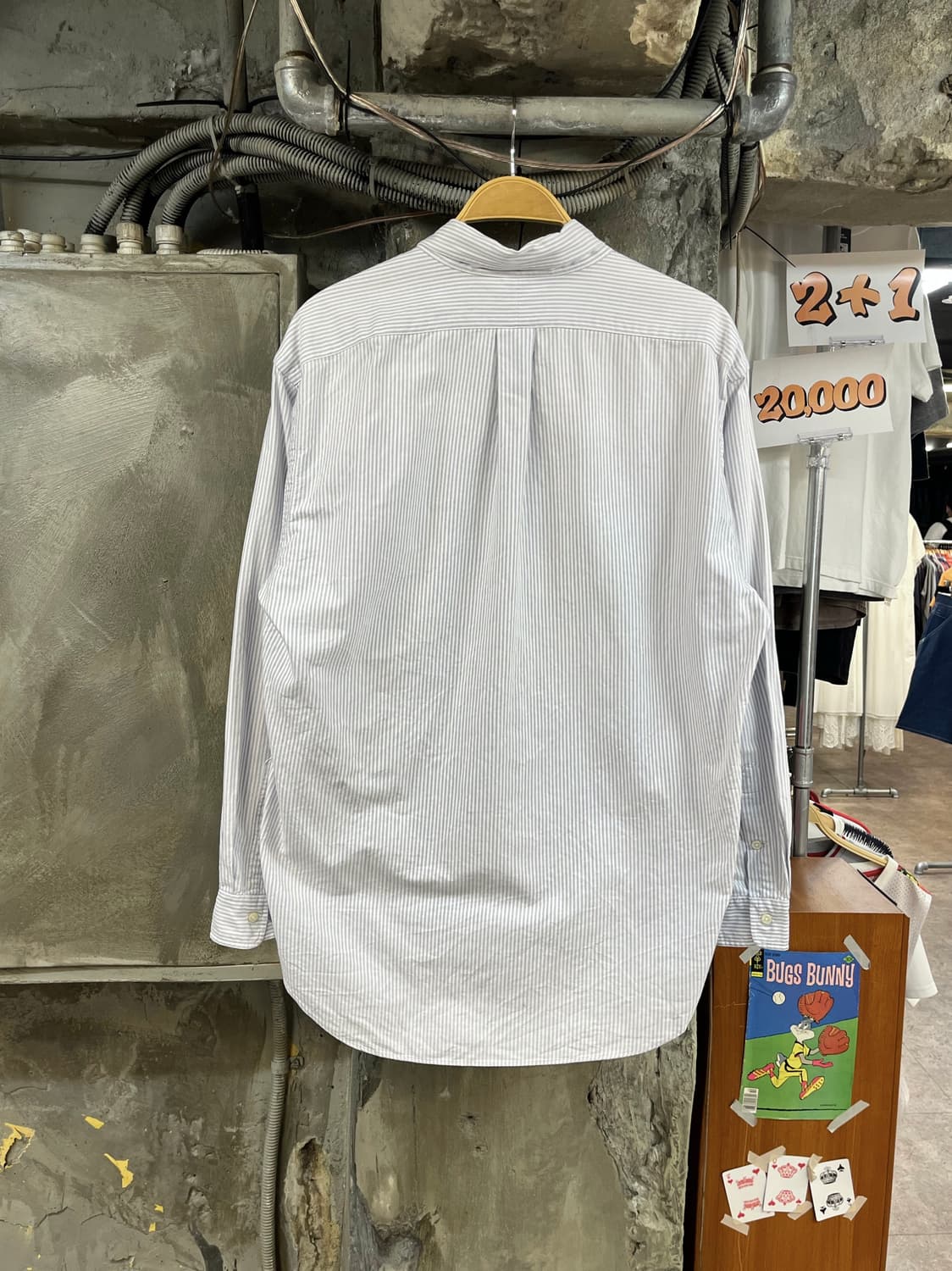 폴로 랄프로렌 골프 스트라이프 셔츠 스카이블루 M #csz3949  상품이미지2