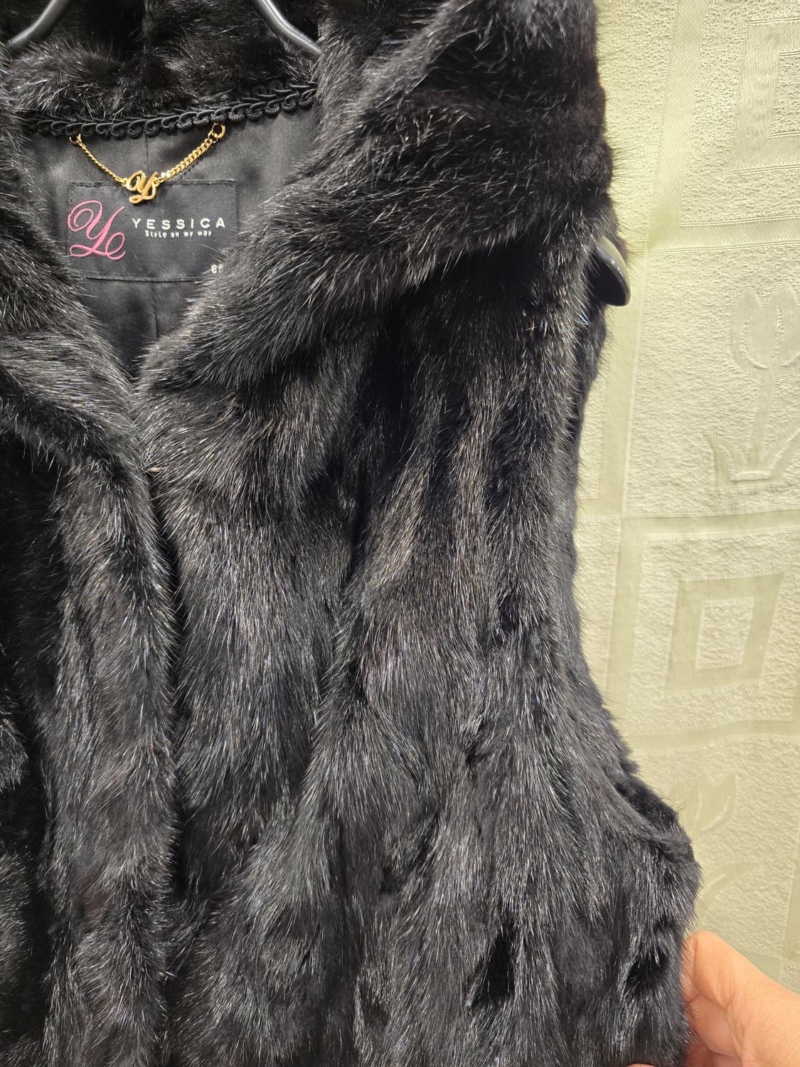 예시카 Yessica 밍크 후드 조끼 롱베스트 66 상품이미지3