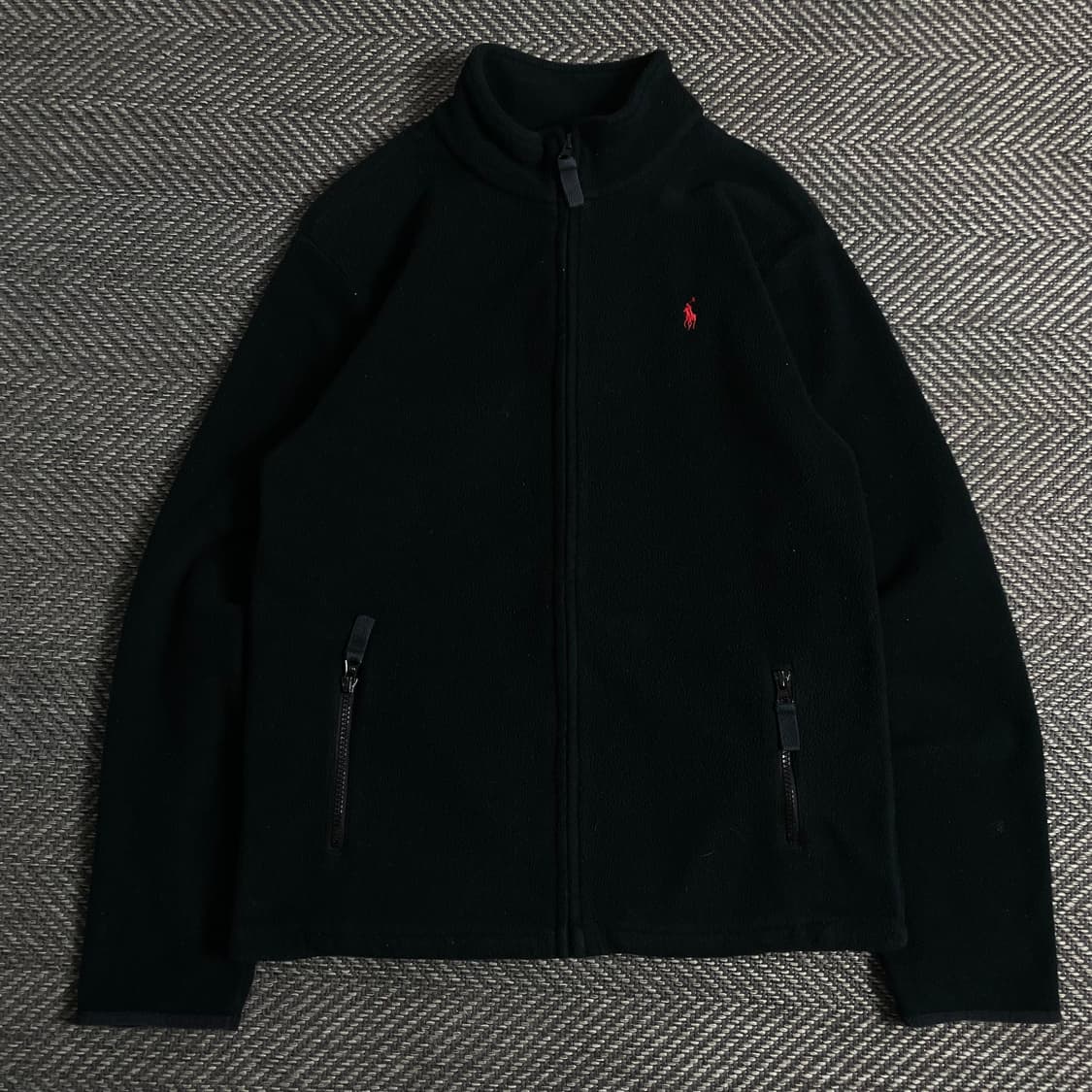 폴로 랄프로렌 포니 블랙 미니멀 후리스 자켓o 3714 상품이미지1