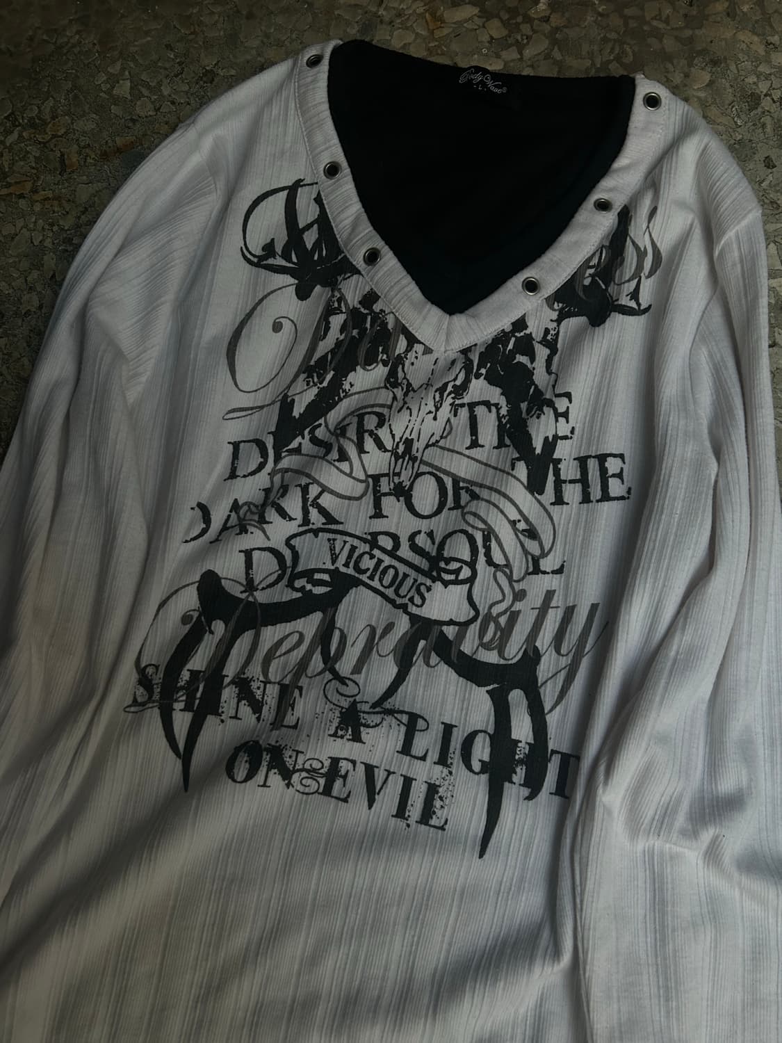 *rare design* 2000s 펑크 프린팅 롱슬리브 상품이미지2