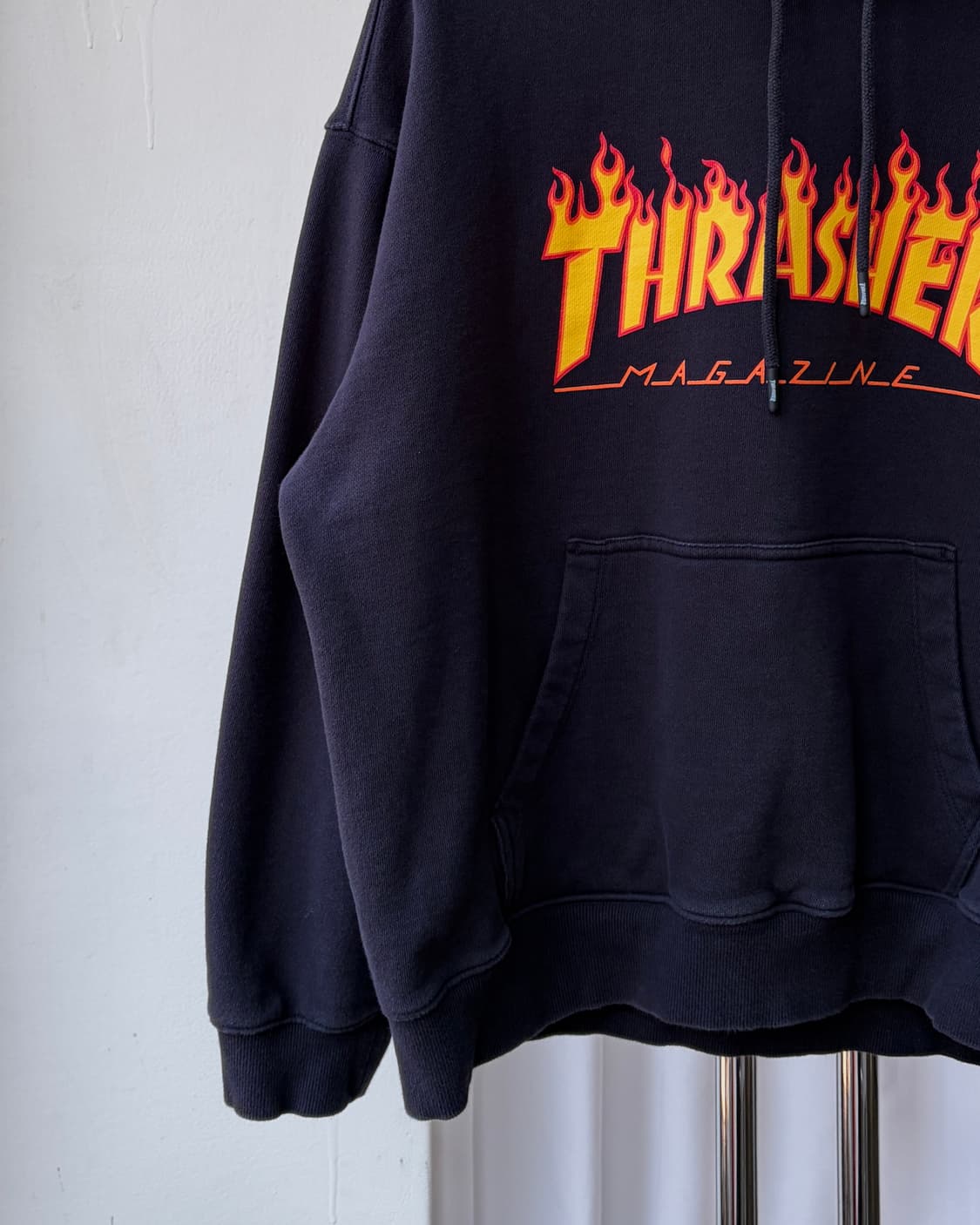 [L]트레셔 Thrasher 플레임 불꽃 로고 후드티 상품이미지5