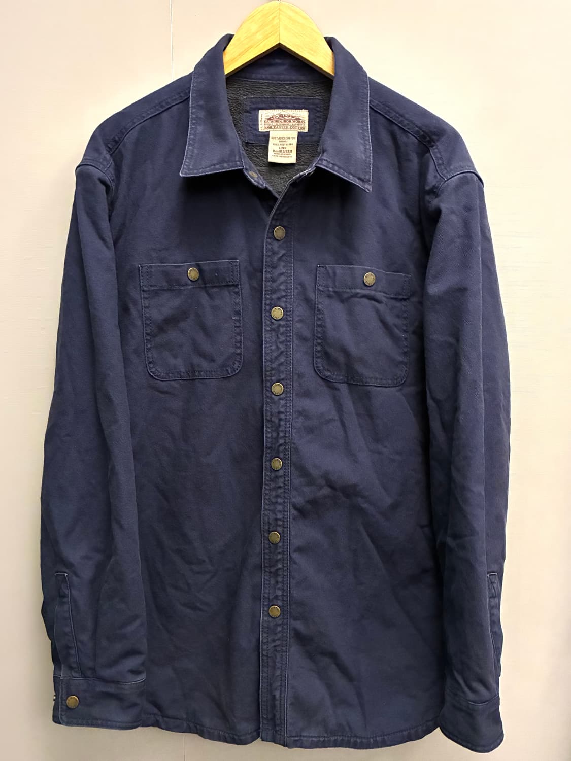 (XL)00s L.L. BEAN 엘엘빈 캔버스 코튼 플리스 워크셔츠자켓 상품이미지1