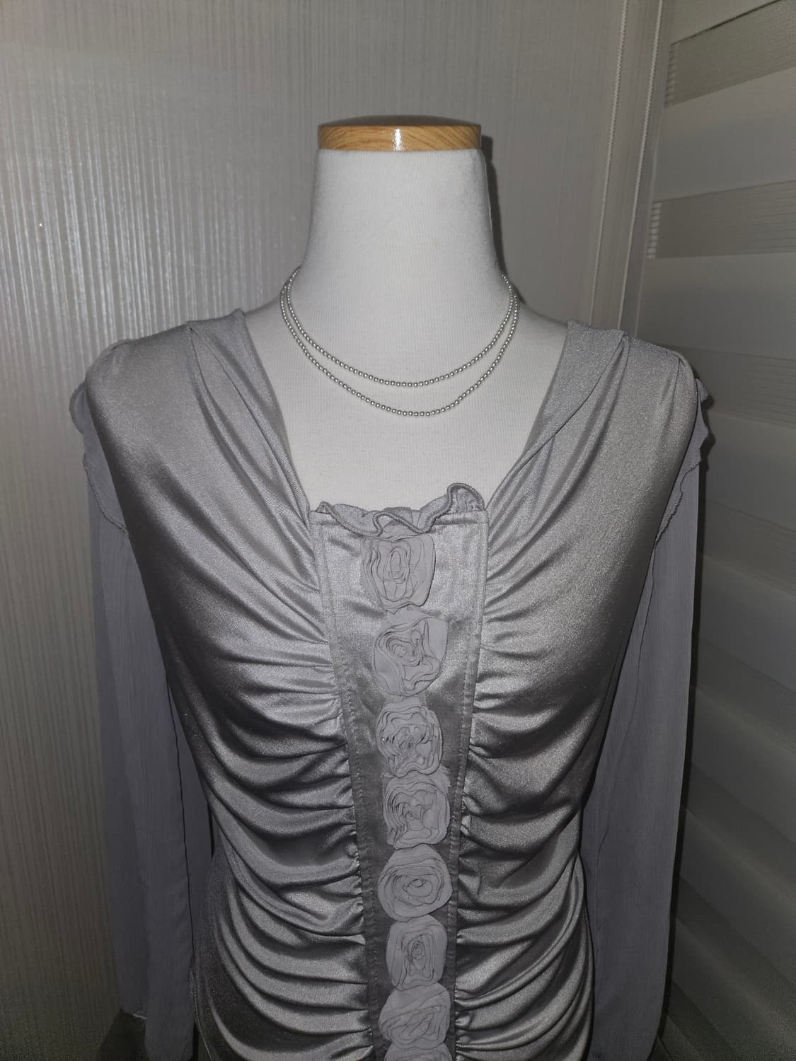 빈티지 그레이로즈 히메 블라우스 상품이미지2