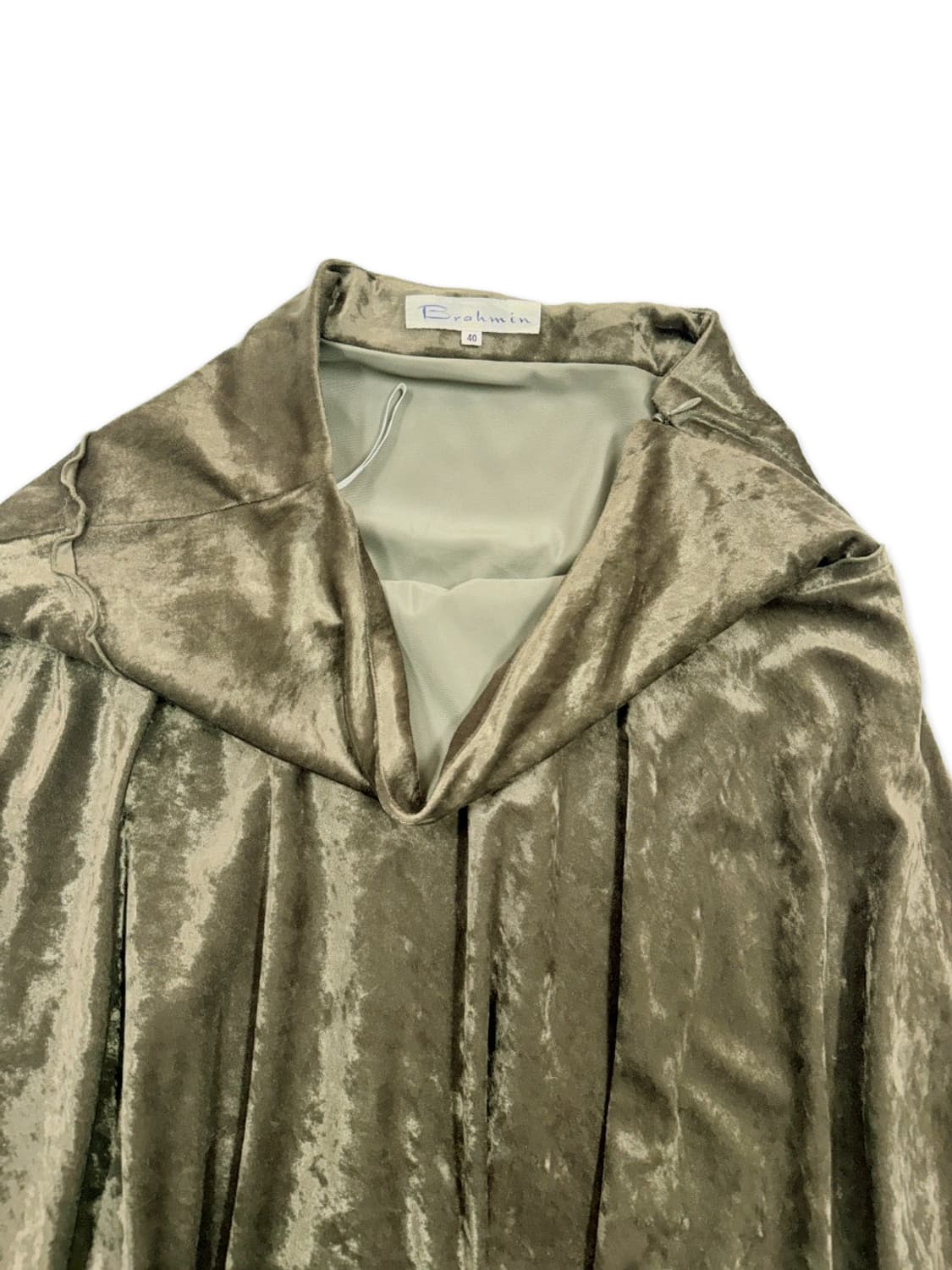 빈티지 Brahmin 카키 벨벳 레이스 프릴 미디 스커트 상품이미지4