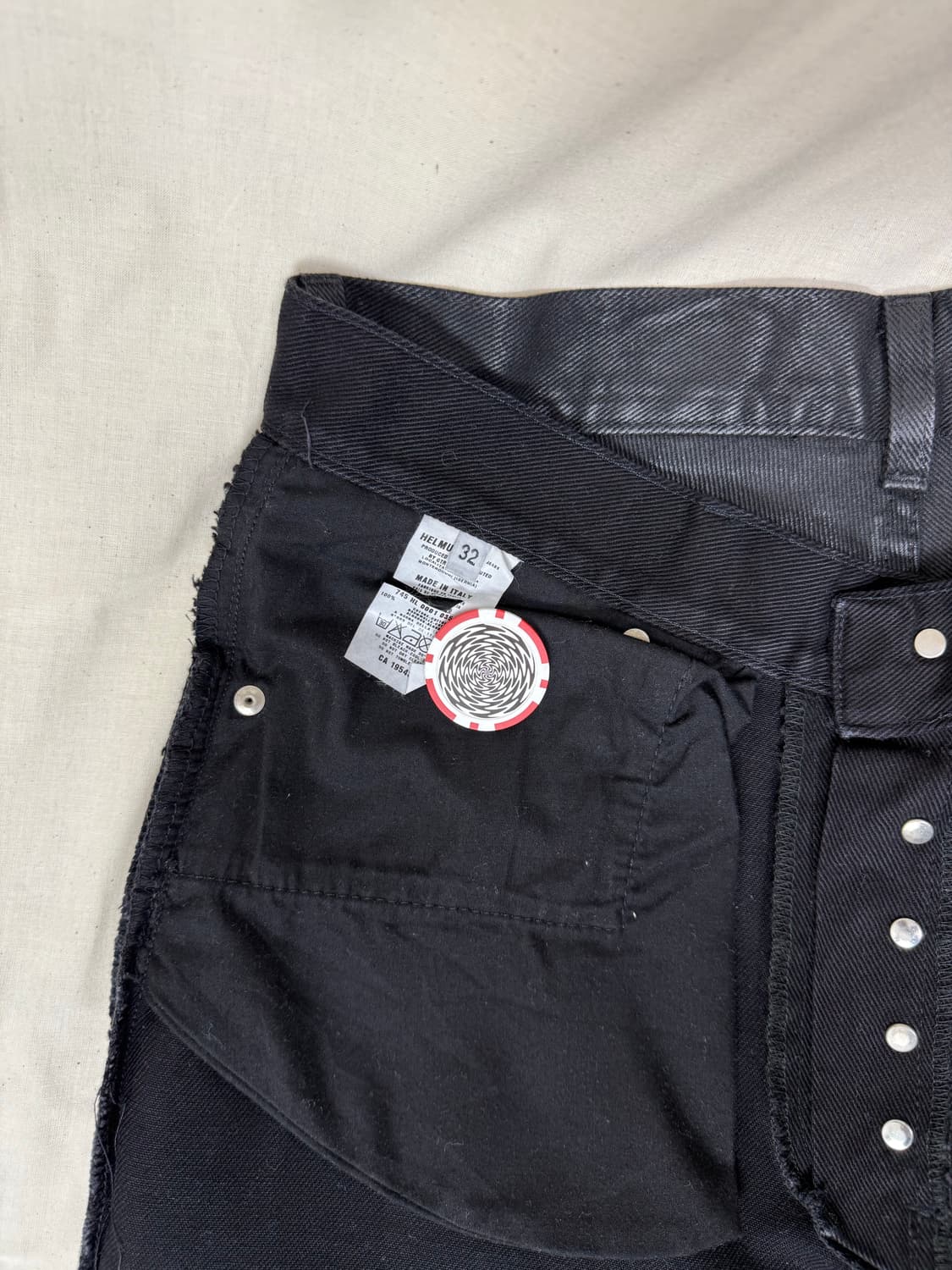 Helmut lang 1998 coated black denim 32 상품이미지7