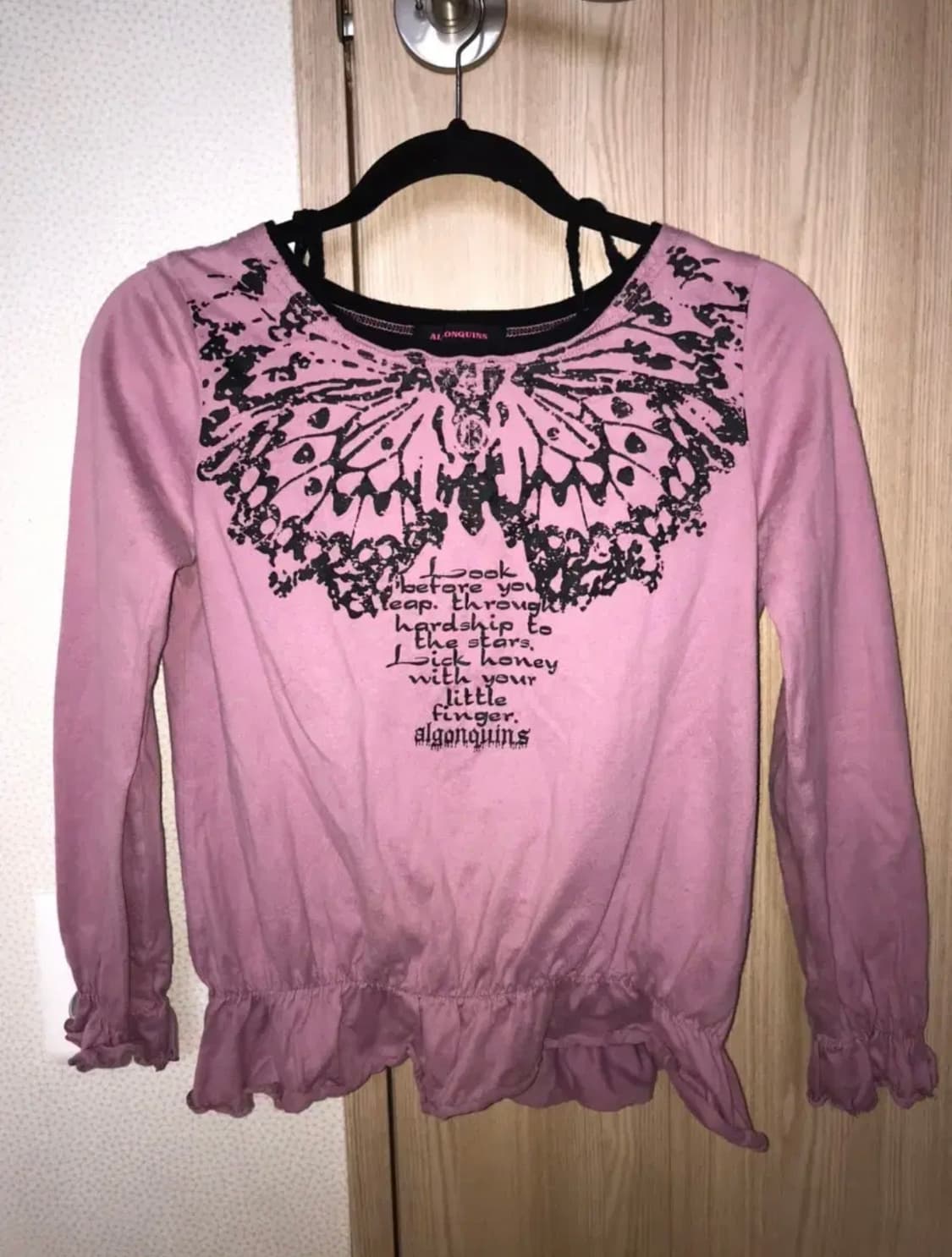 빈티지 나비 긴팔 티셔츠  상품이미지1