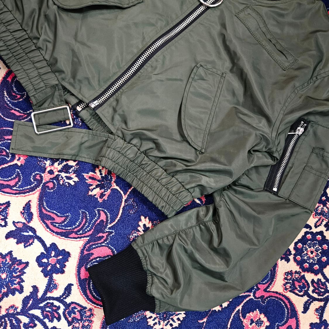 자라(ZARA) 크롭 벨티드 항공점퍼 S size 상품이미지2