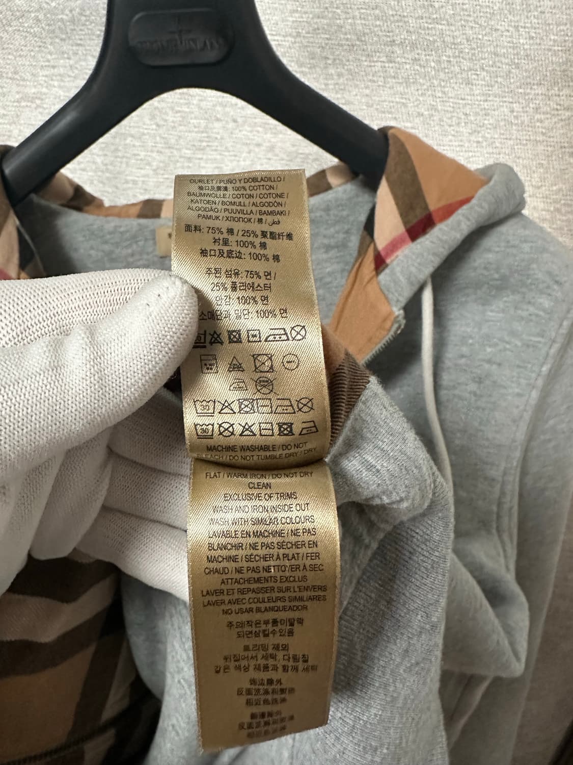 버버리 체크 후드집업 (M) 상품이미지7