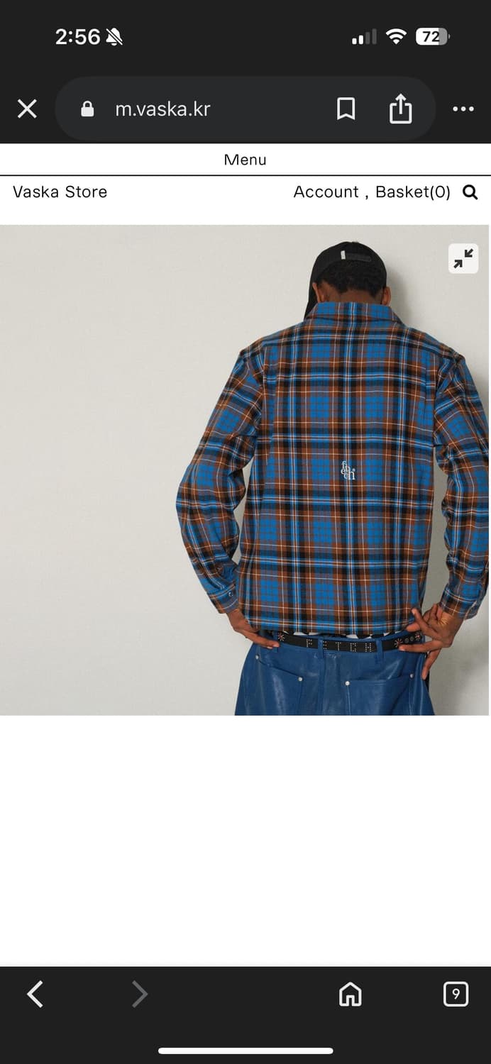 fetch 체크 집업 (새상품 flannel zip up_blue) 상품이미지2