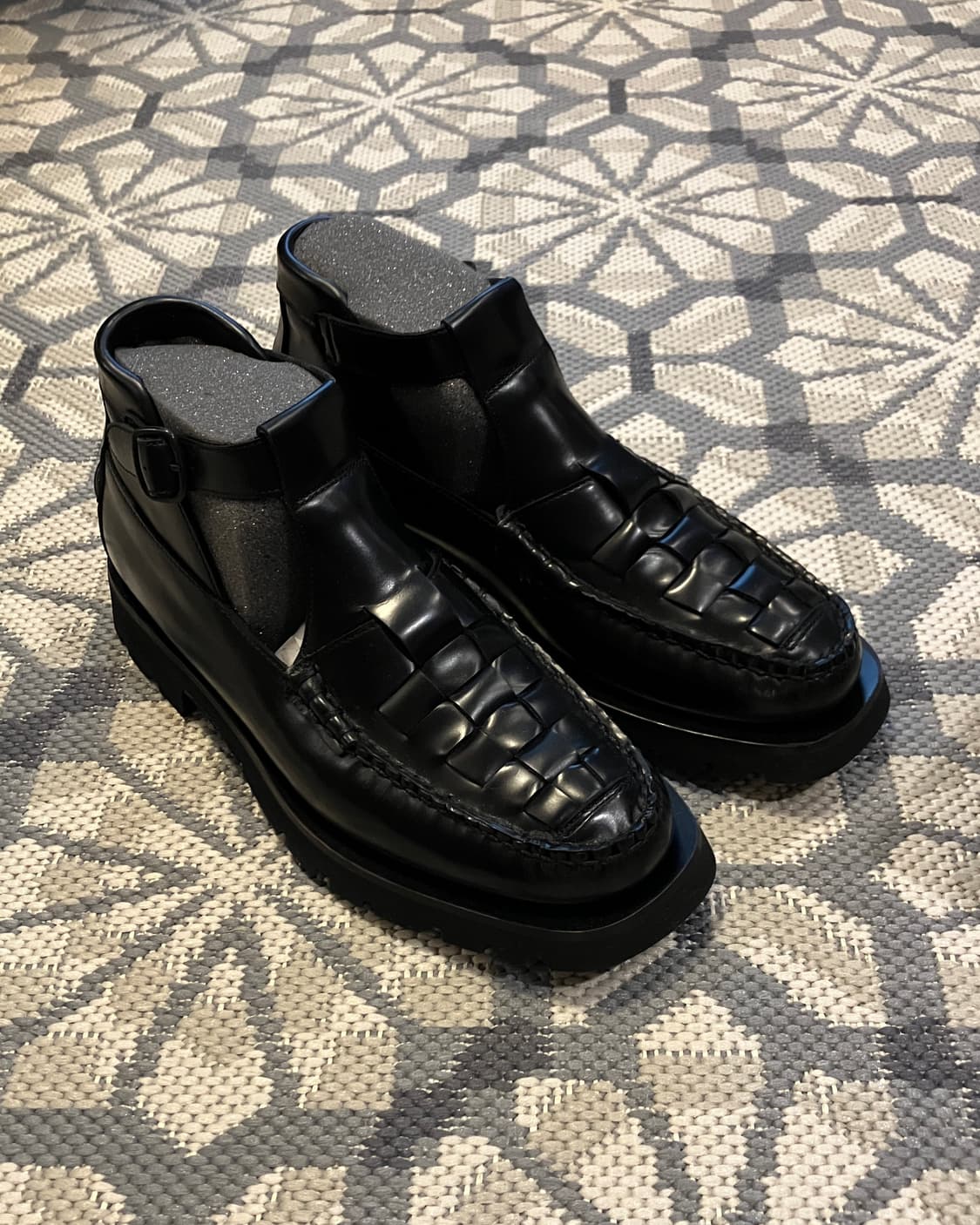 (260) 헤레우 Aielo 우븐 스포츠 앵클부츠 블랙 상품이미지1