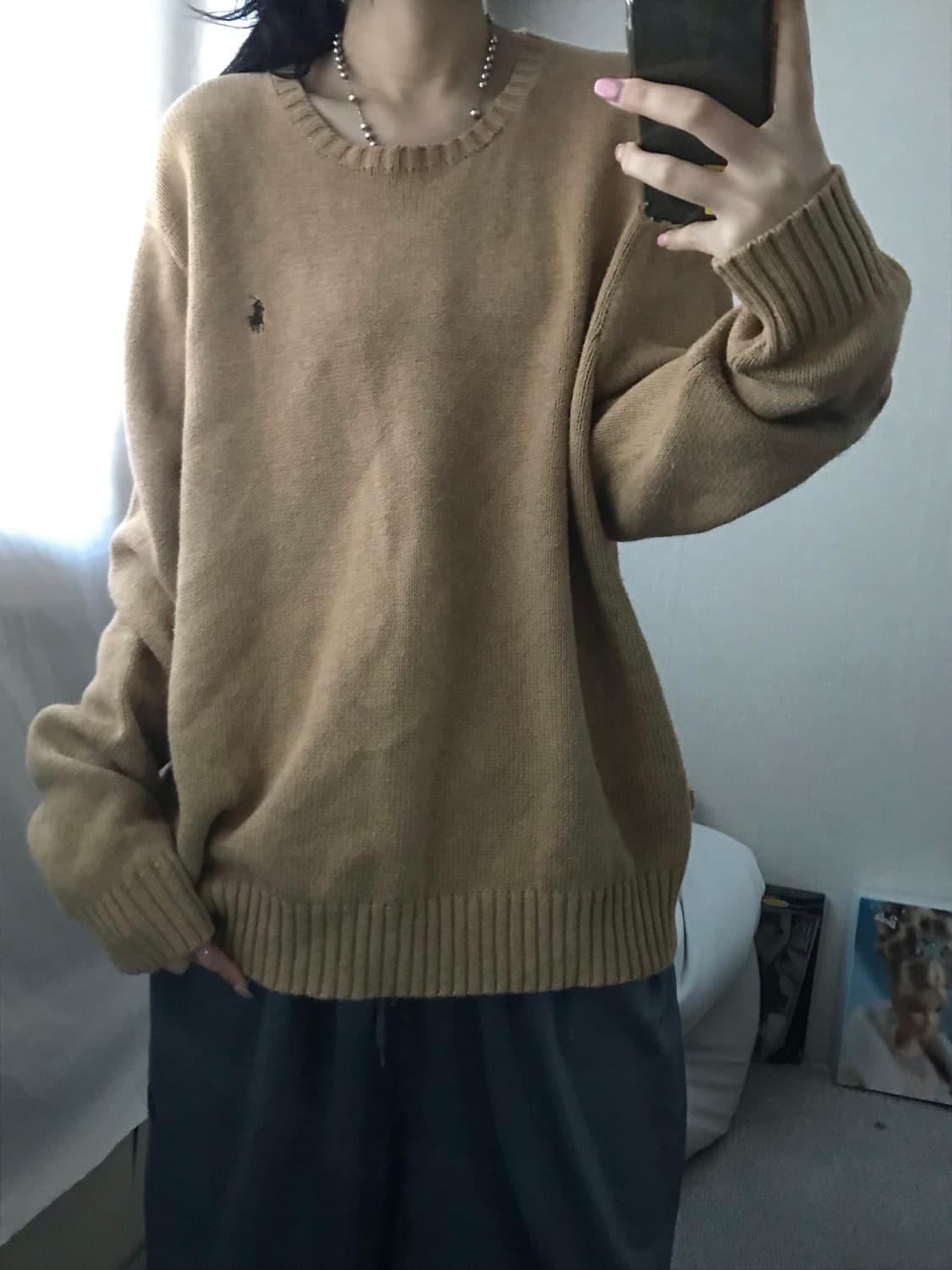 폴로 베이지 니트 상품이미지2