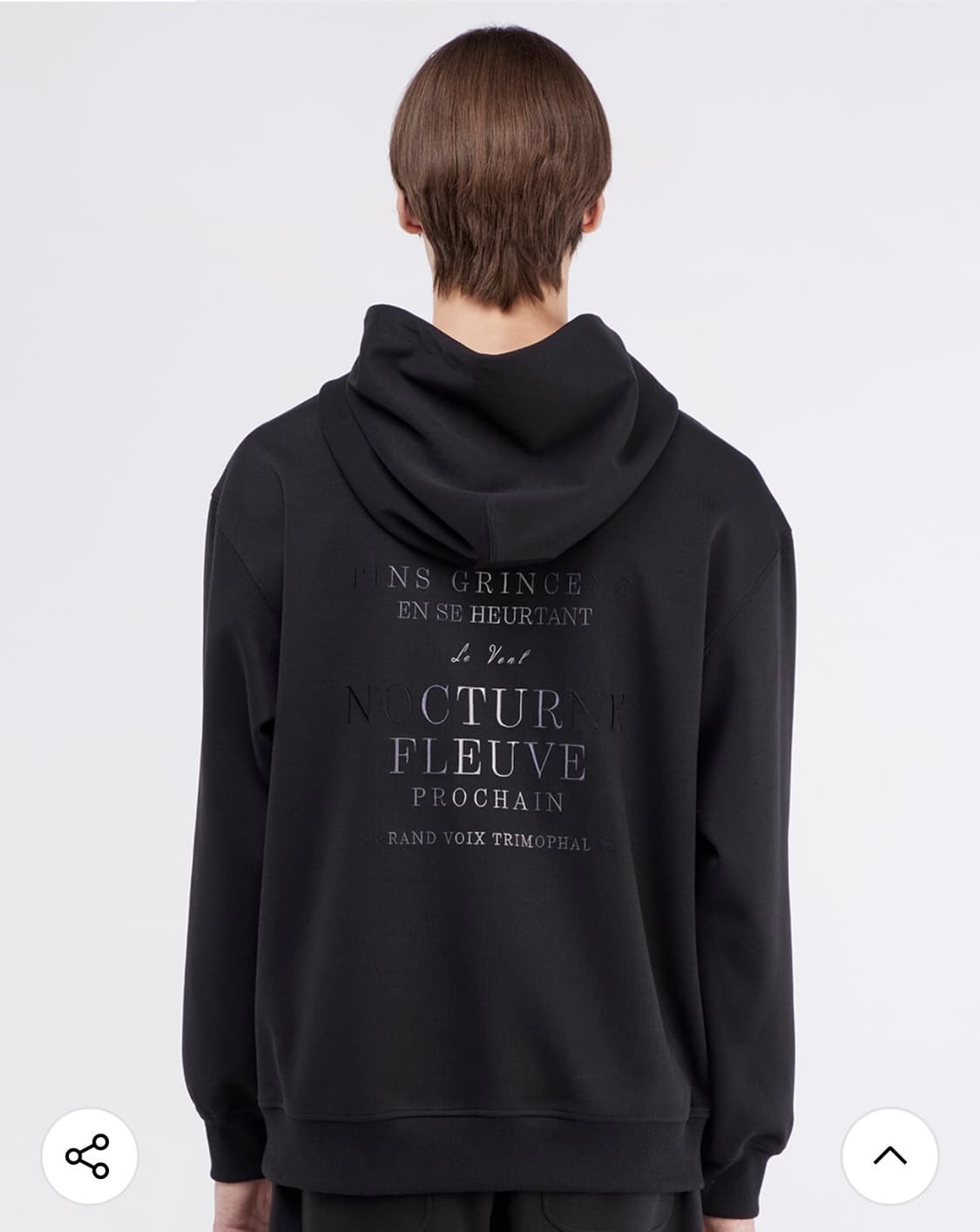 지오송지오 - 셈블런스 그라데이션 아트워크 후드 블랙 110 상품이미지3