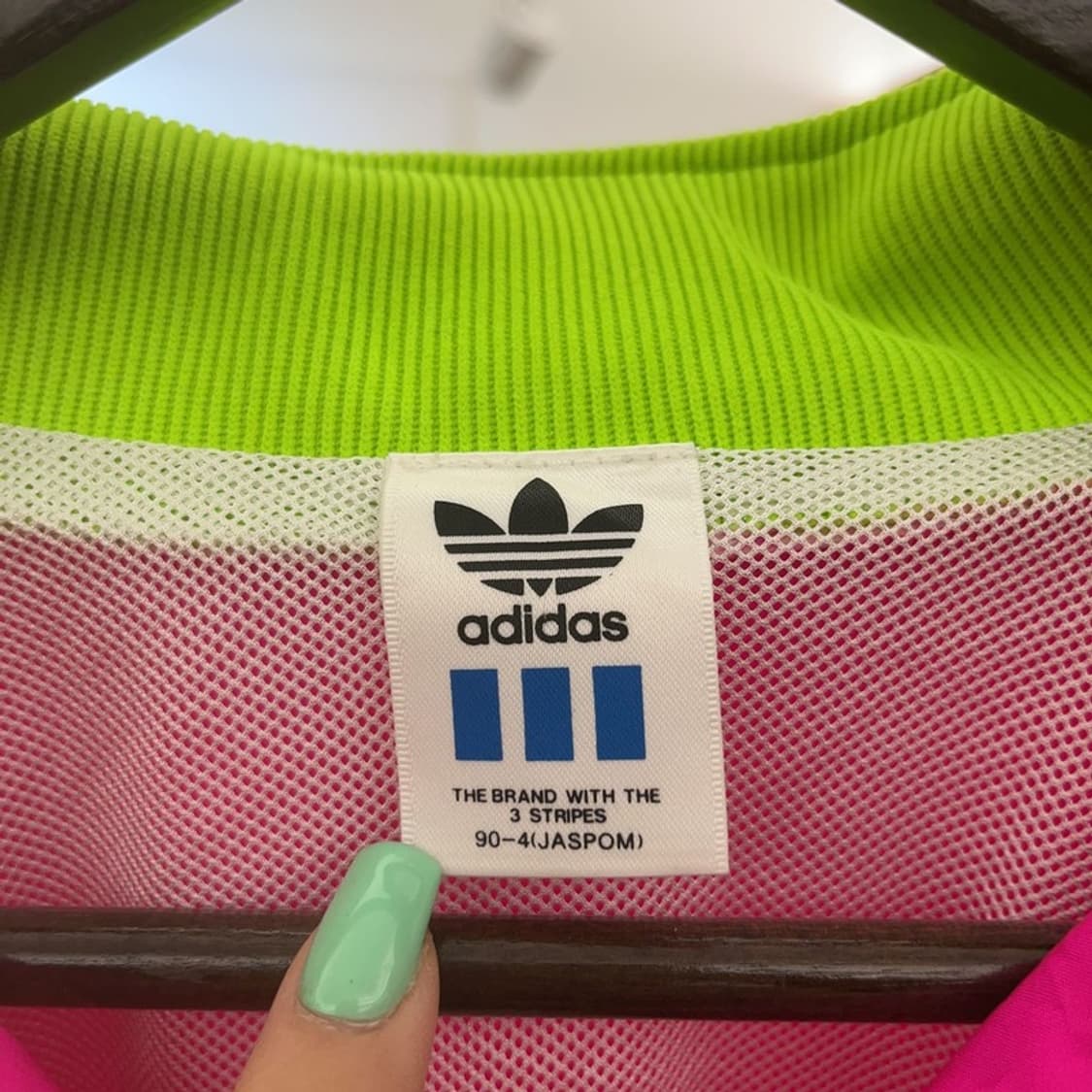 아디다스 희귀 핑크그린 윈드브레이커 바람막이 95 C07335 상품이미지5
