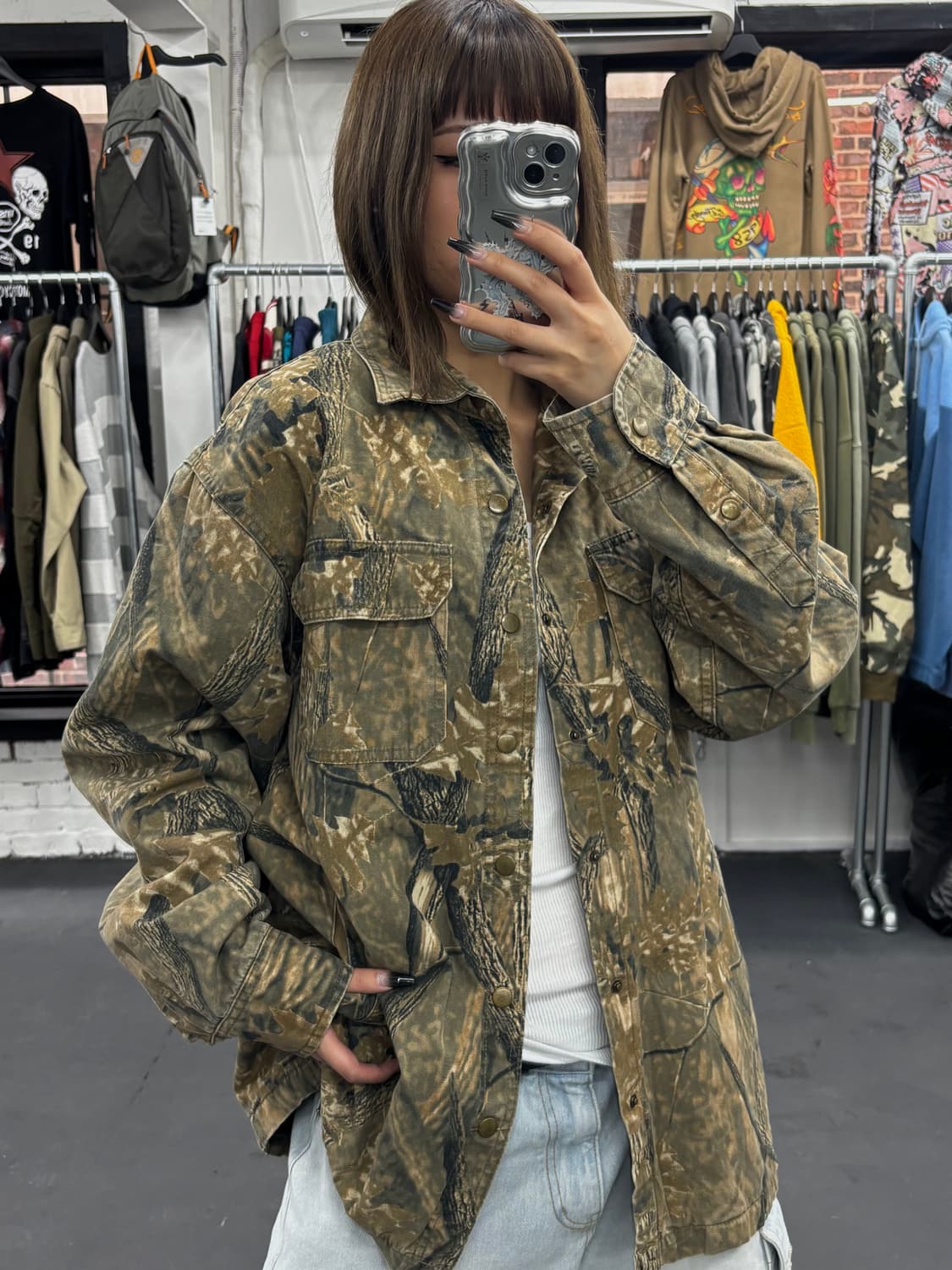 VTG 리얼트리 버튼 셔츠자켓 상품이미지2