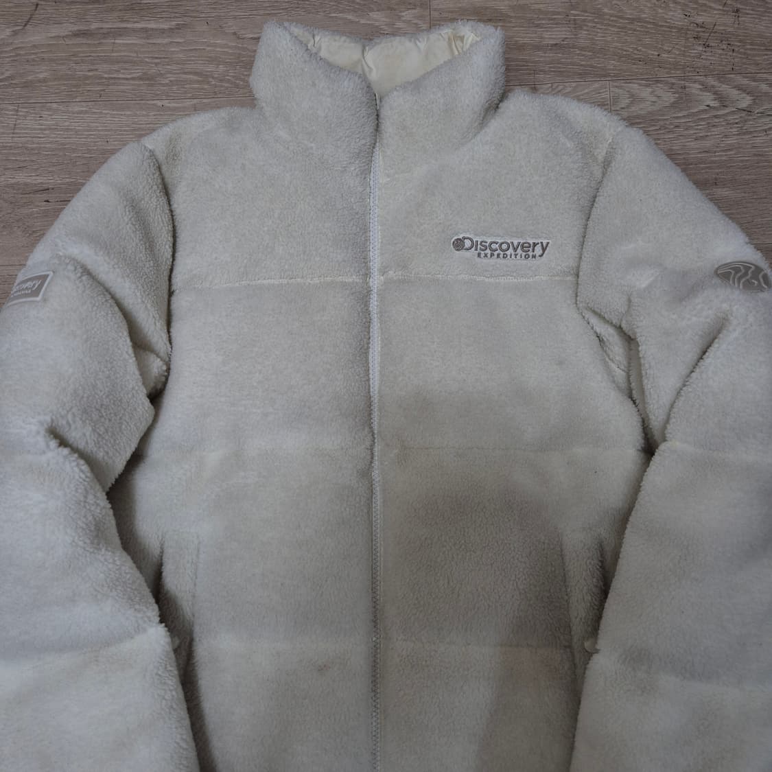 디스커버리 구스다운 리버시블 후리스 숏패딩 S(90) 상품이미지6