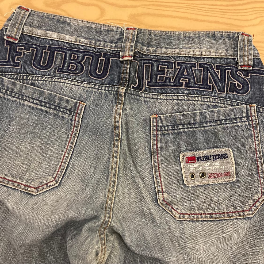 90s 후부 FUBU 힙합 올드스쿨 브루클린 데님 팬츠 상품이미지4