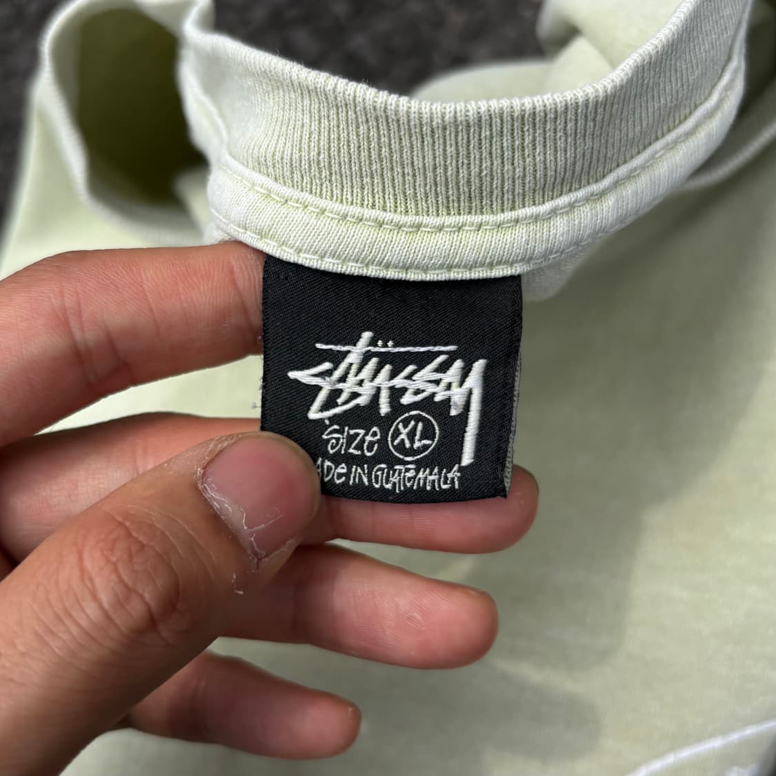 스투시 오발 코프 피그먼트 다이드 반팔 티셔츠 XL 상품이미지6