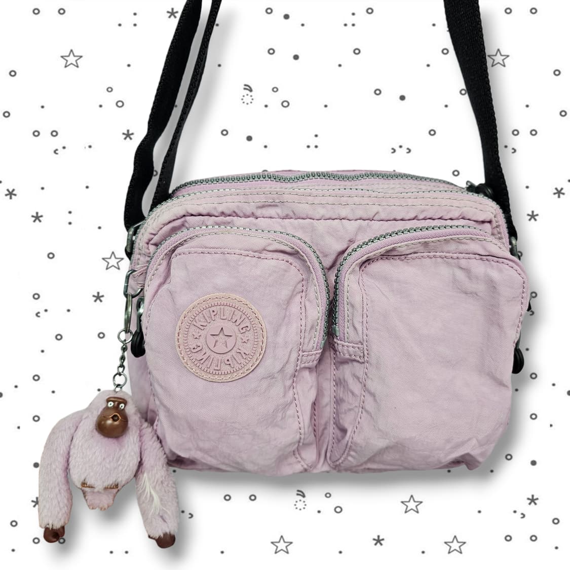 Kipling 키플링 연보라 멀티포켓 나일론 크로스백 상품이미지2