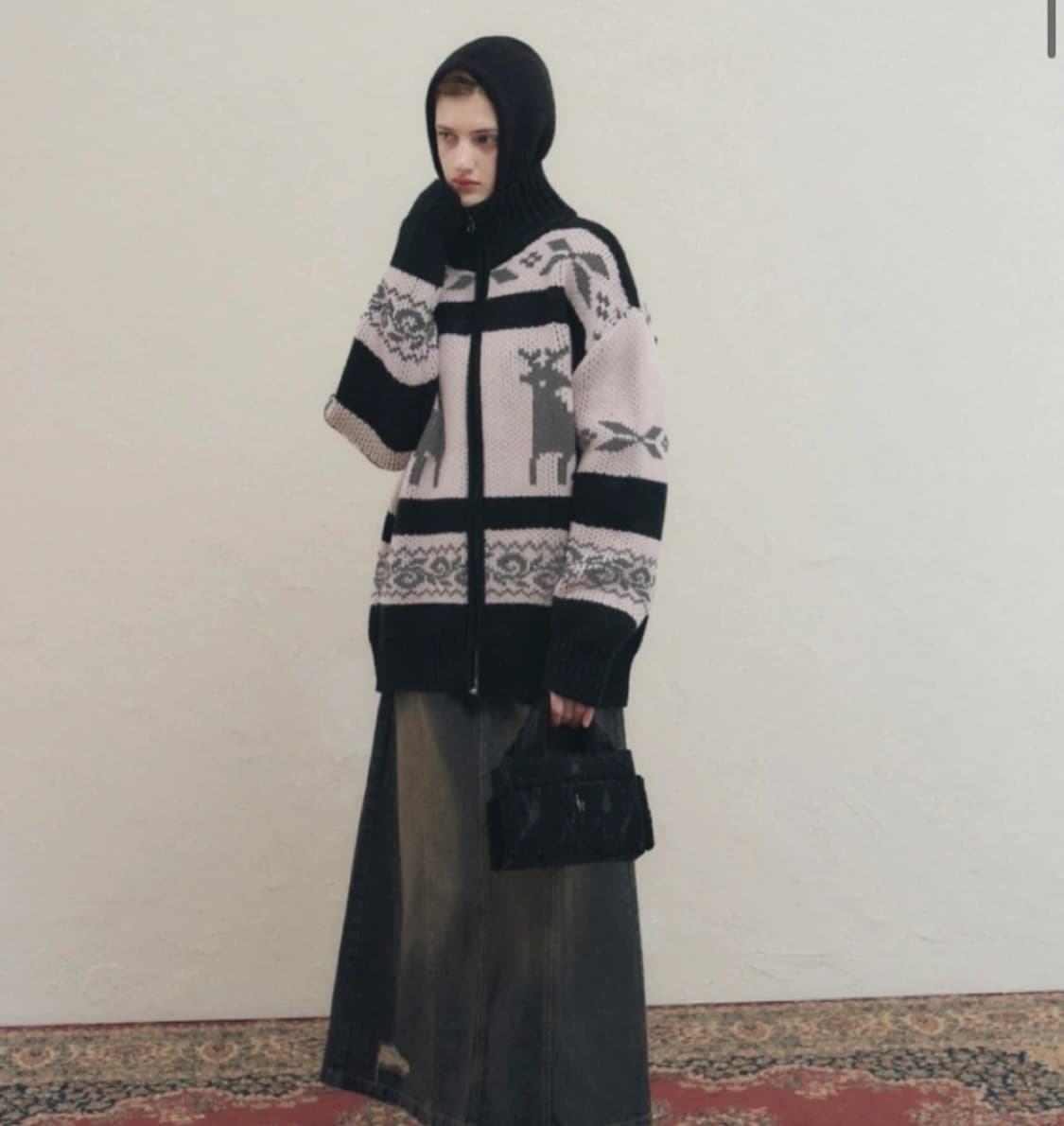 레더리 노르딕 니트 집업 상품이미지1