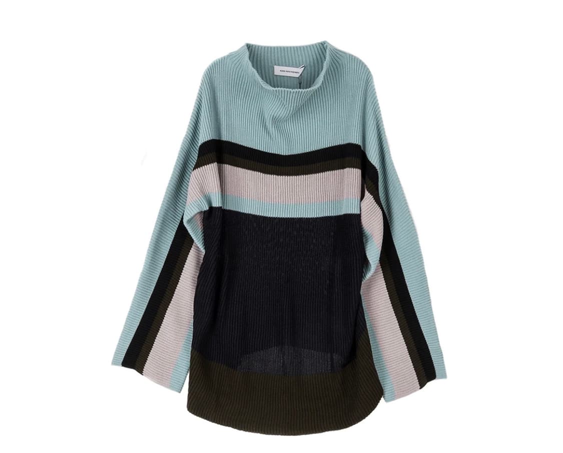ESSICK STRIPE LONG SLEEVE ASH BLUE/GREY 상품이미지1