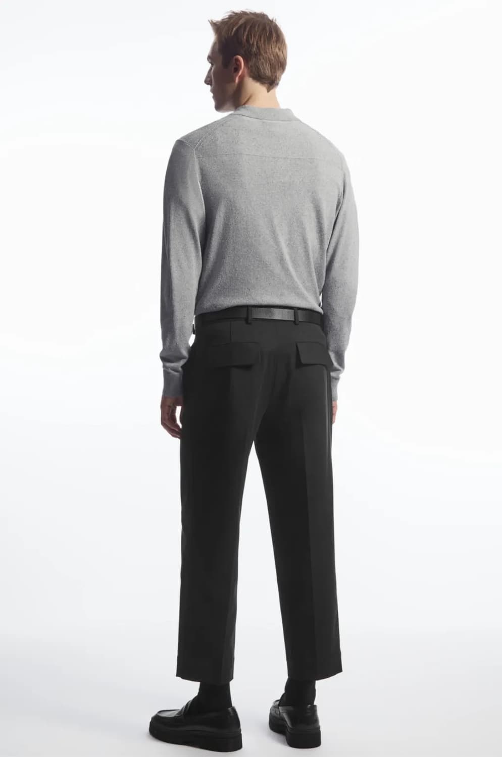 [새제품] COS 크롭 스트레이트 레그 트윌 트라우져 팬츠 블랙 48 상품이미지2