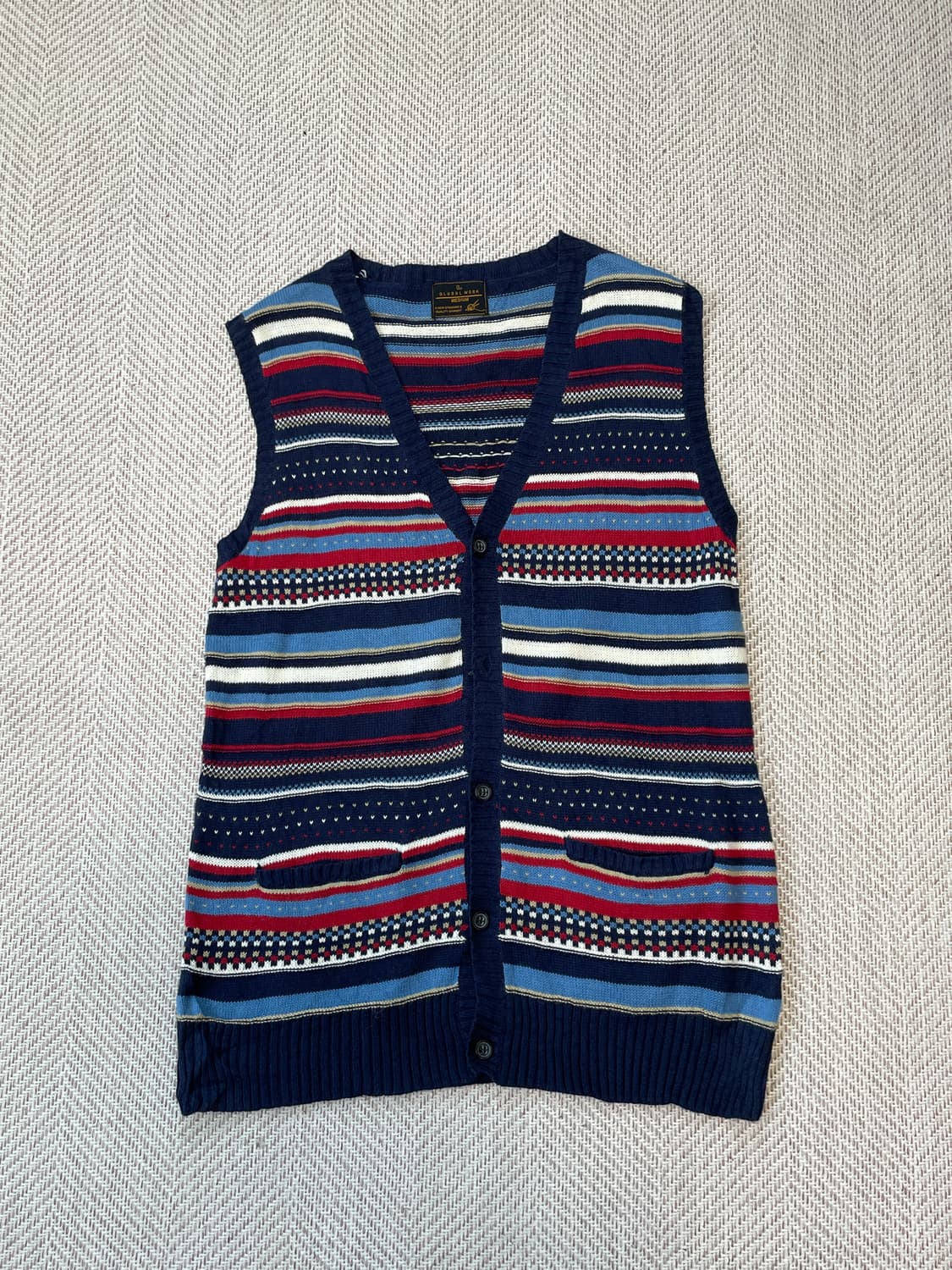 글로벌워크 멀티컬러 코튼 베스트  J03843 상품이미지1