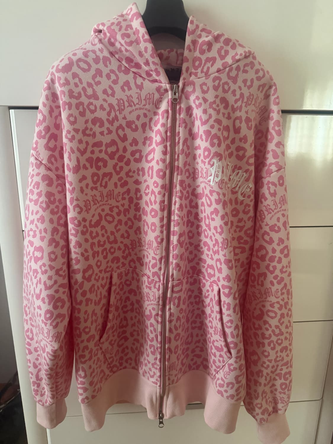 프라임멤버스 레오파드 핑크 후드집업 상품이미지2