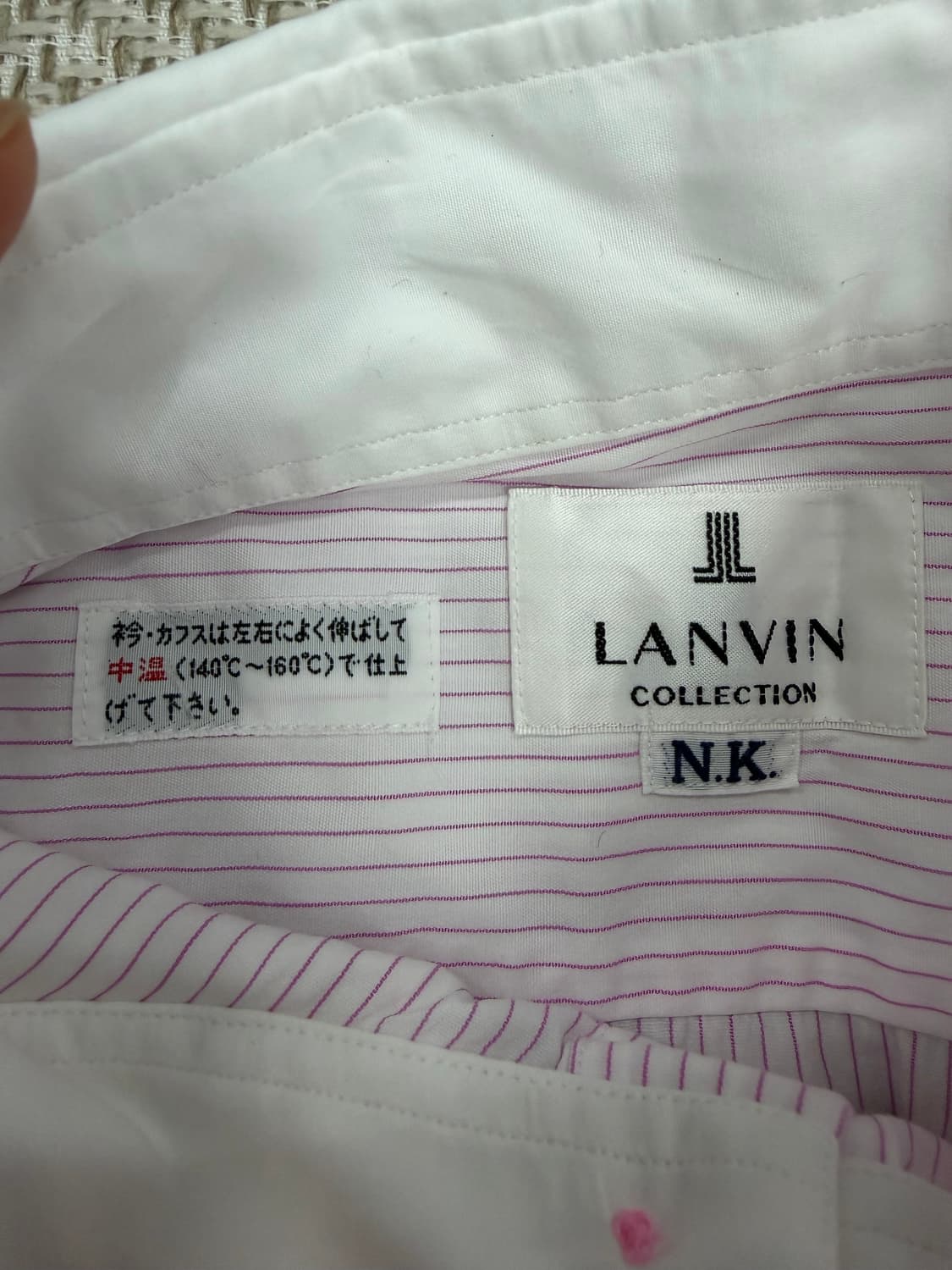 정품) 랑방 한섬 오버핏 크롭 스트라이프 셔츠  상품이미지6