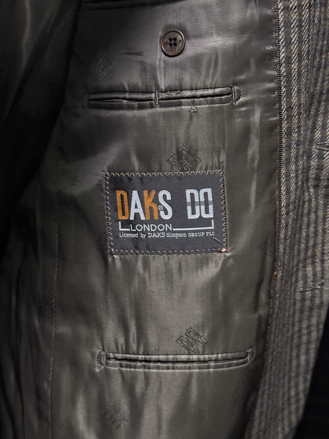 닥스 울 체크 캐시미어 자켓 브라운 갈색 2버튼 블레이져 모 클래식 마이 상품이미지7