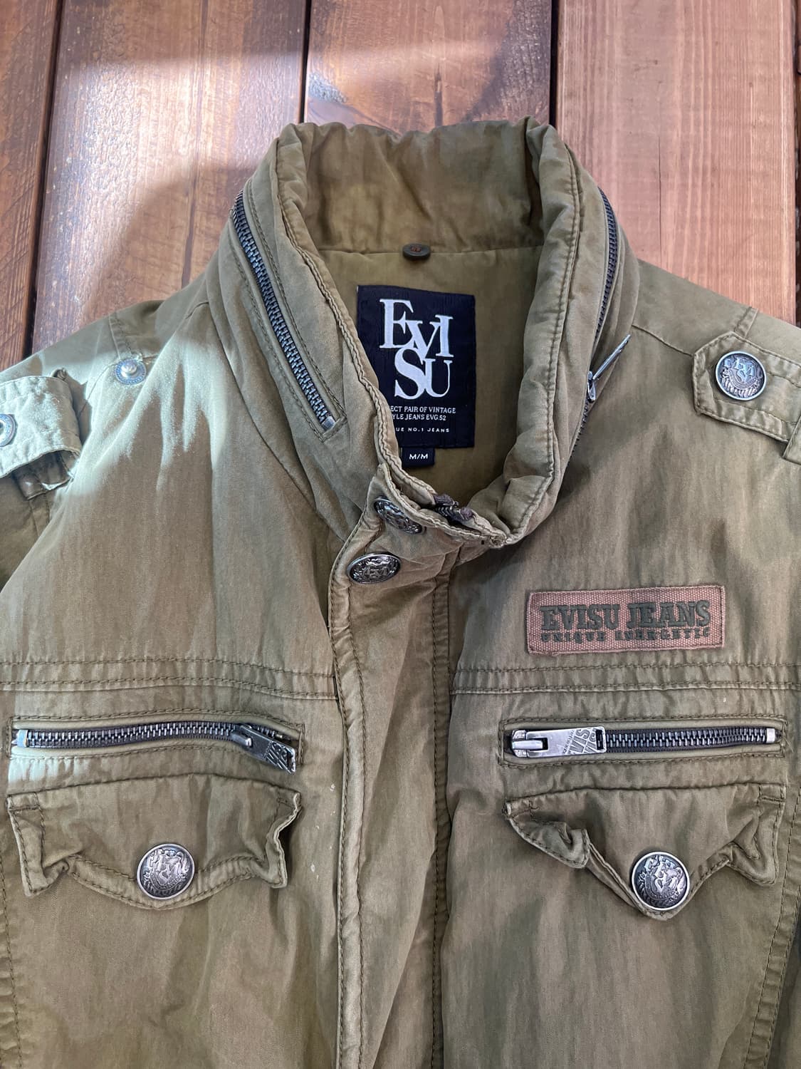 Evisu 카키 패치 자켓 상품이미지9