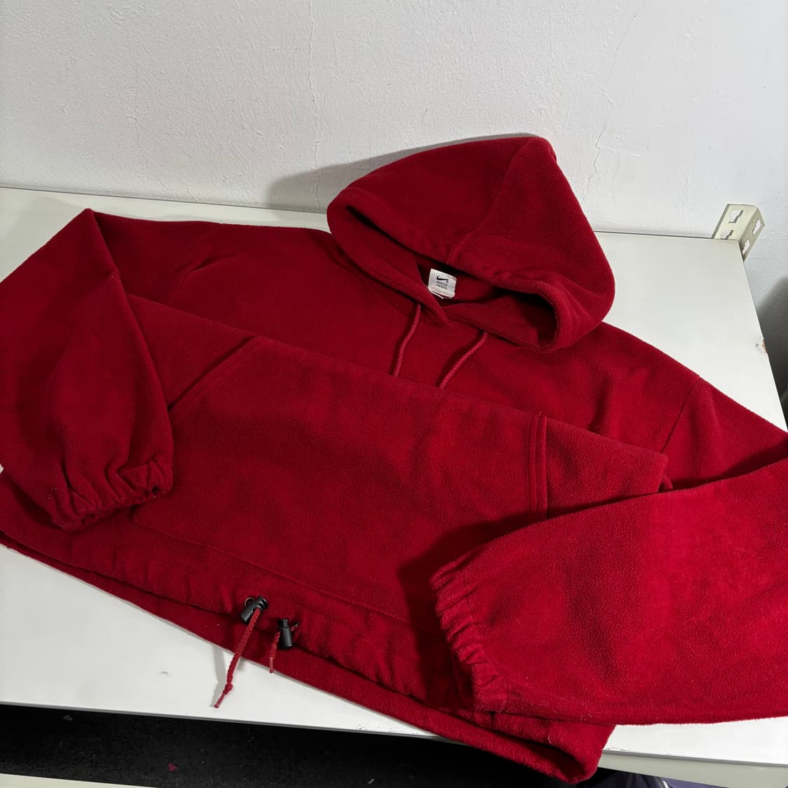 XL 나이키 버건디 후리스 후드티 상품이미지2