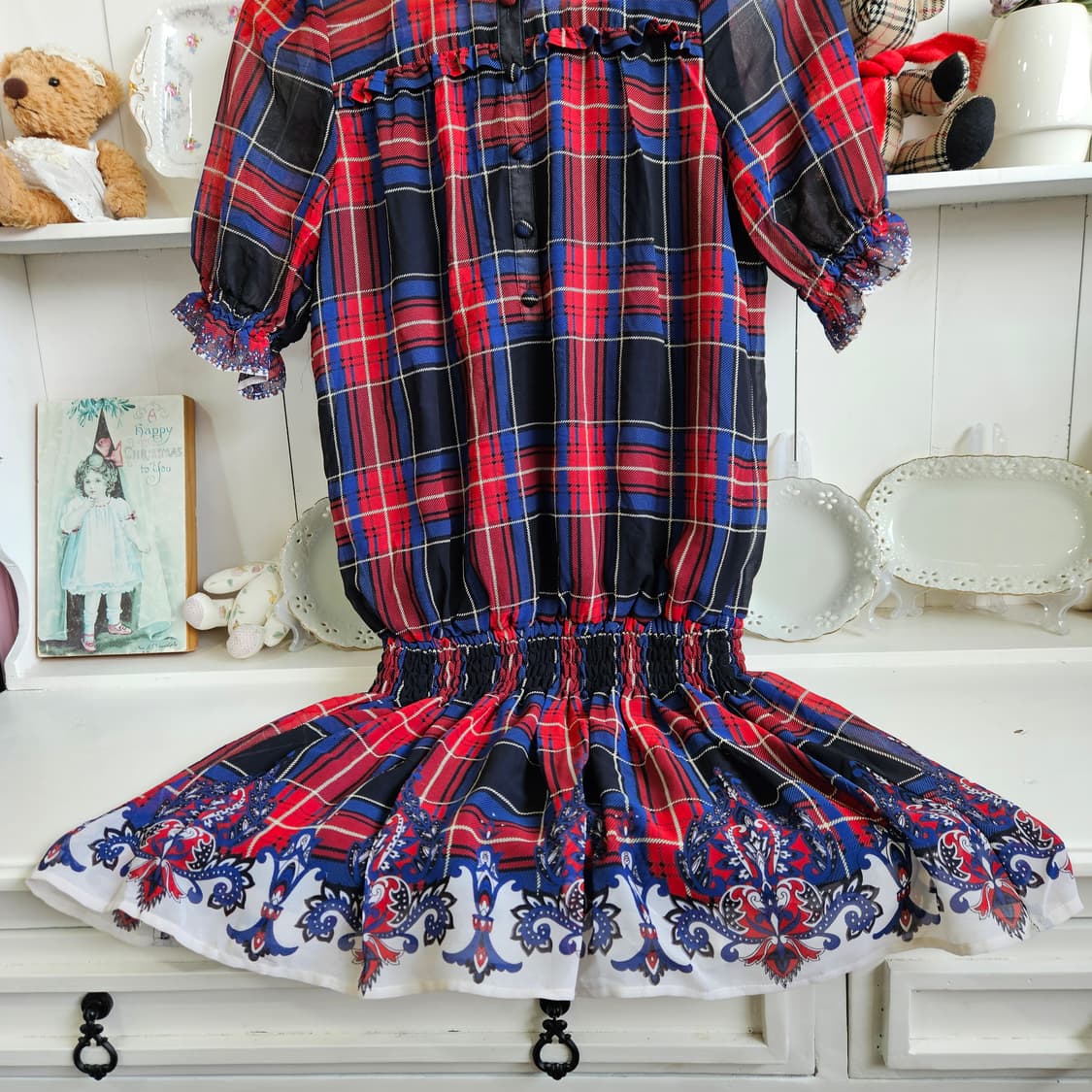 0327체크 머메이드 프릴 원피스 상품이미지5