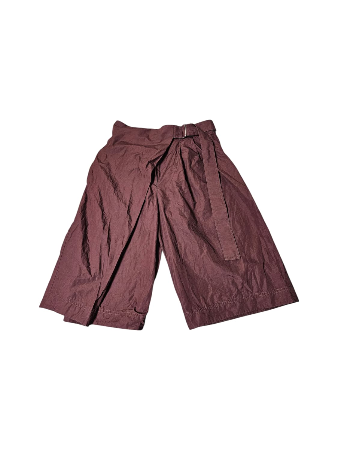 COS 랩 프런트 벨트 버건디 반바지 36사이즈 상품이미지2